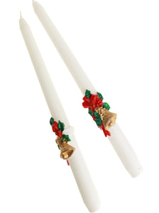 Vintage Holiday Tapers (White)