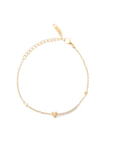Alice Gold Heart Bracelet