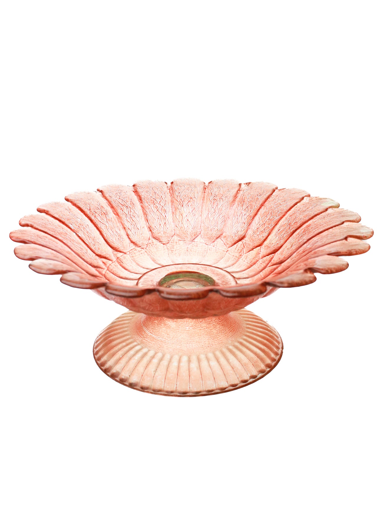 Pink Glass Flower Bowl
