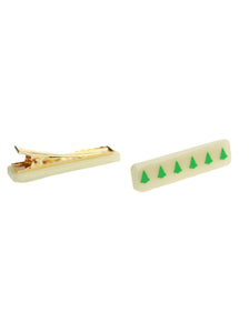 Christmas Tree Holiday Hair Clips (Cream)