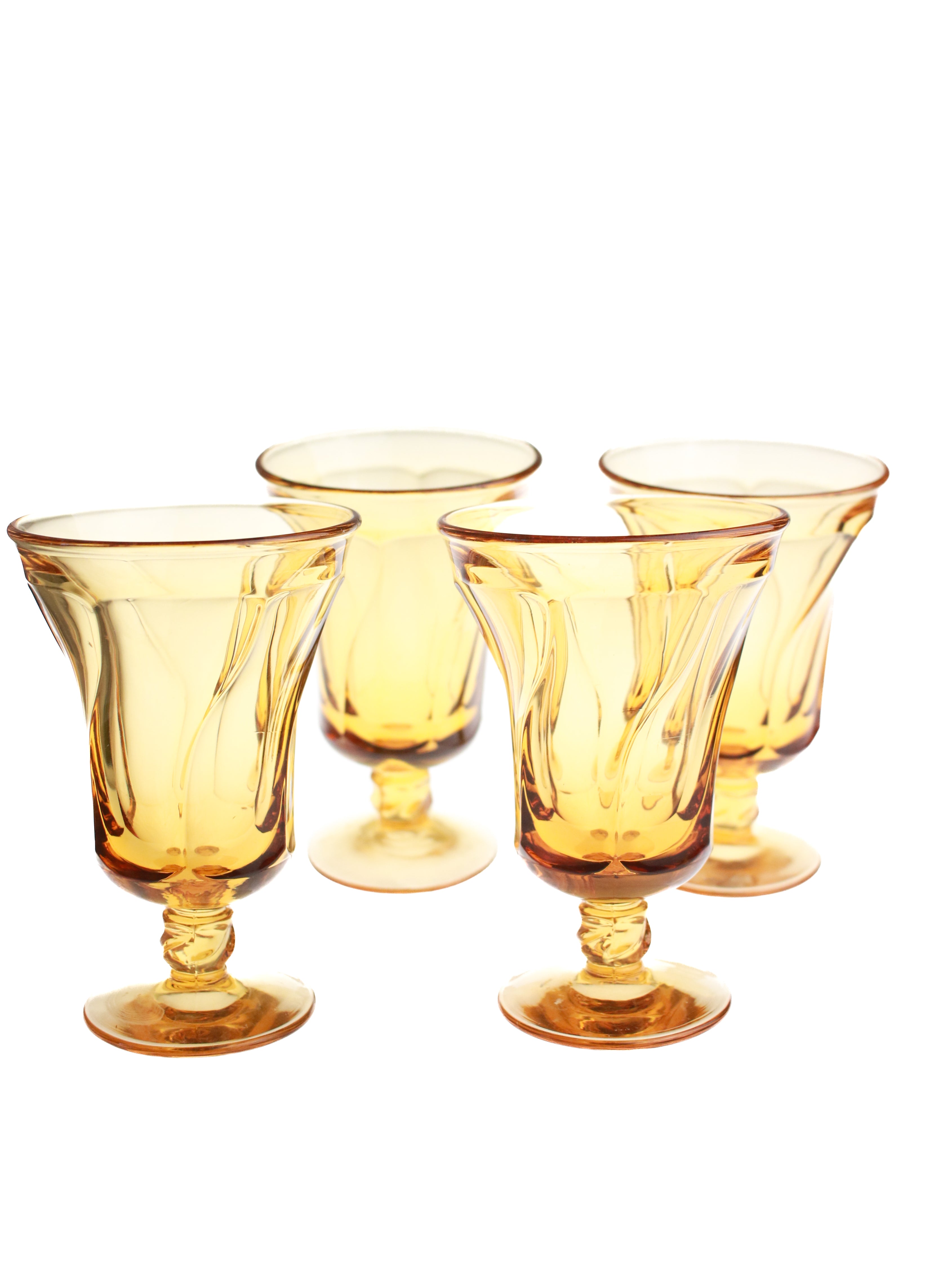 Amber Sundae Glasses (Set of 4)