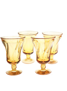 Amber Sundae Glasses (Set of 4)