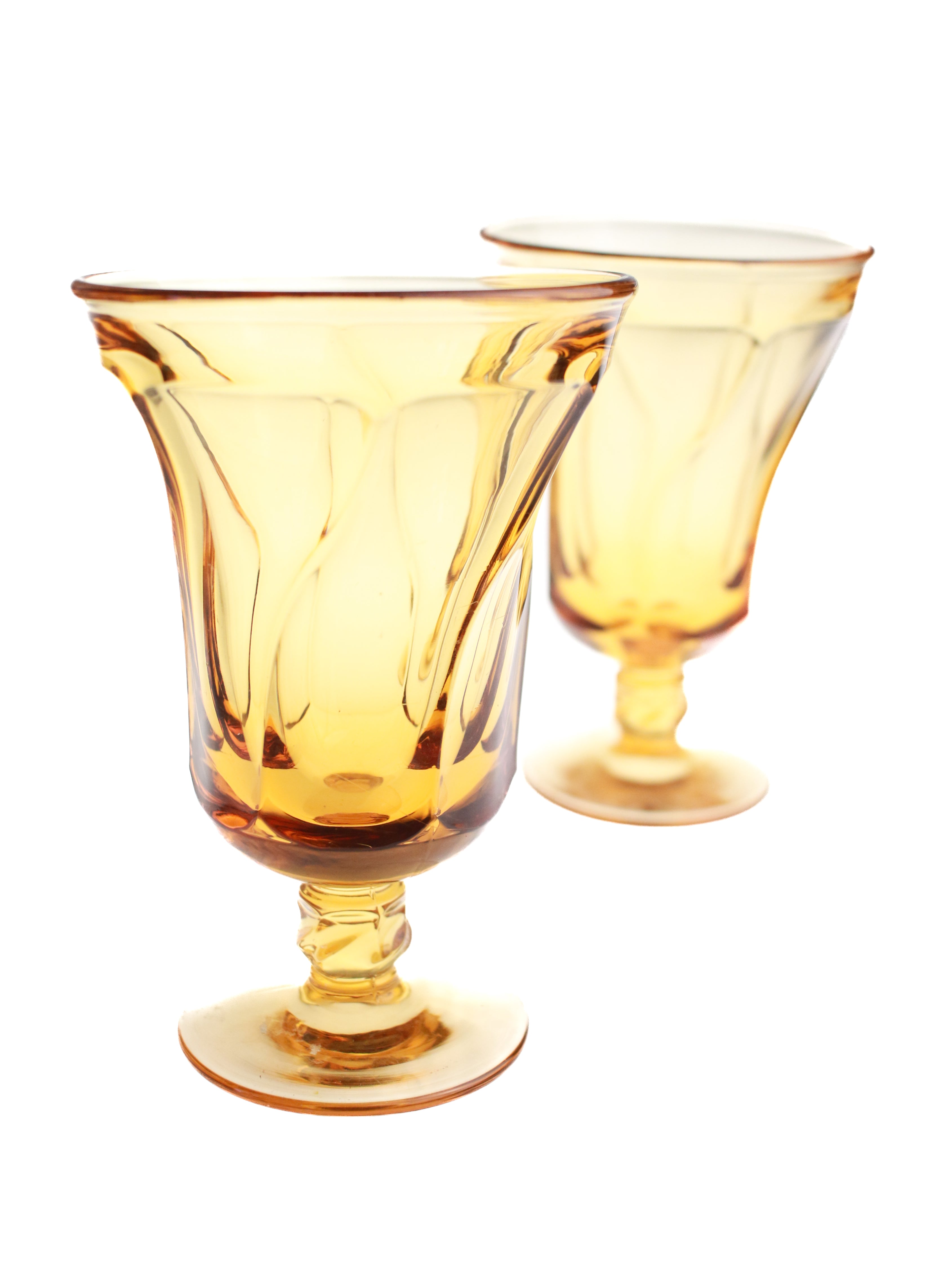 Amber Sundae Glasses (Set of 4)