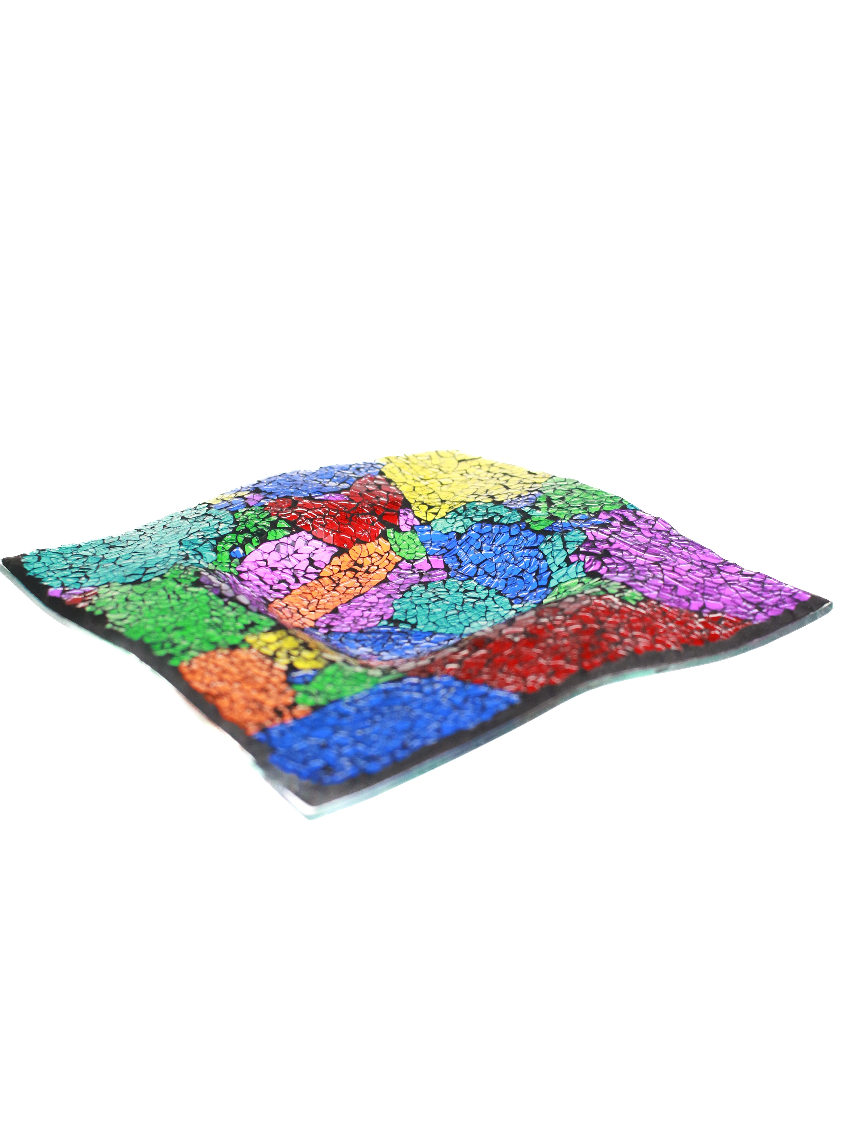 Crushed Mosaic Rainbow Plate