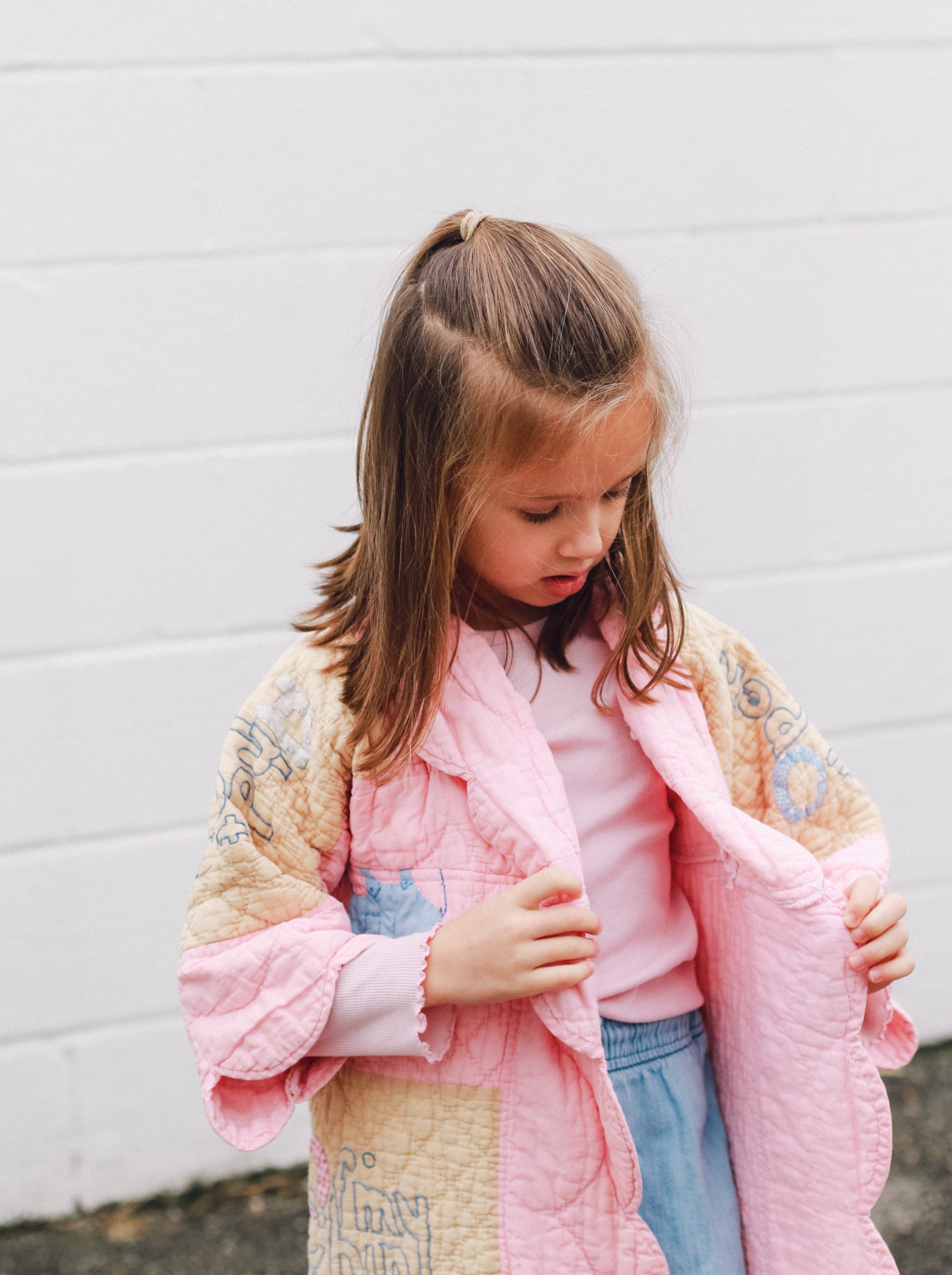 Kid's Pink Piggy Quilt Coat