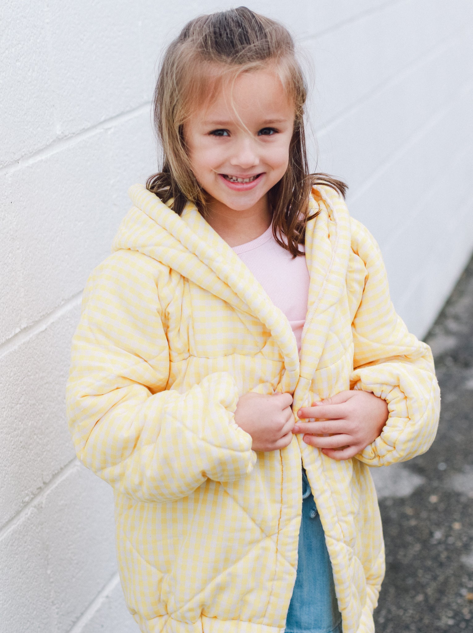 Kid's Sunshine & Daisies Quilted Coat