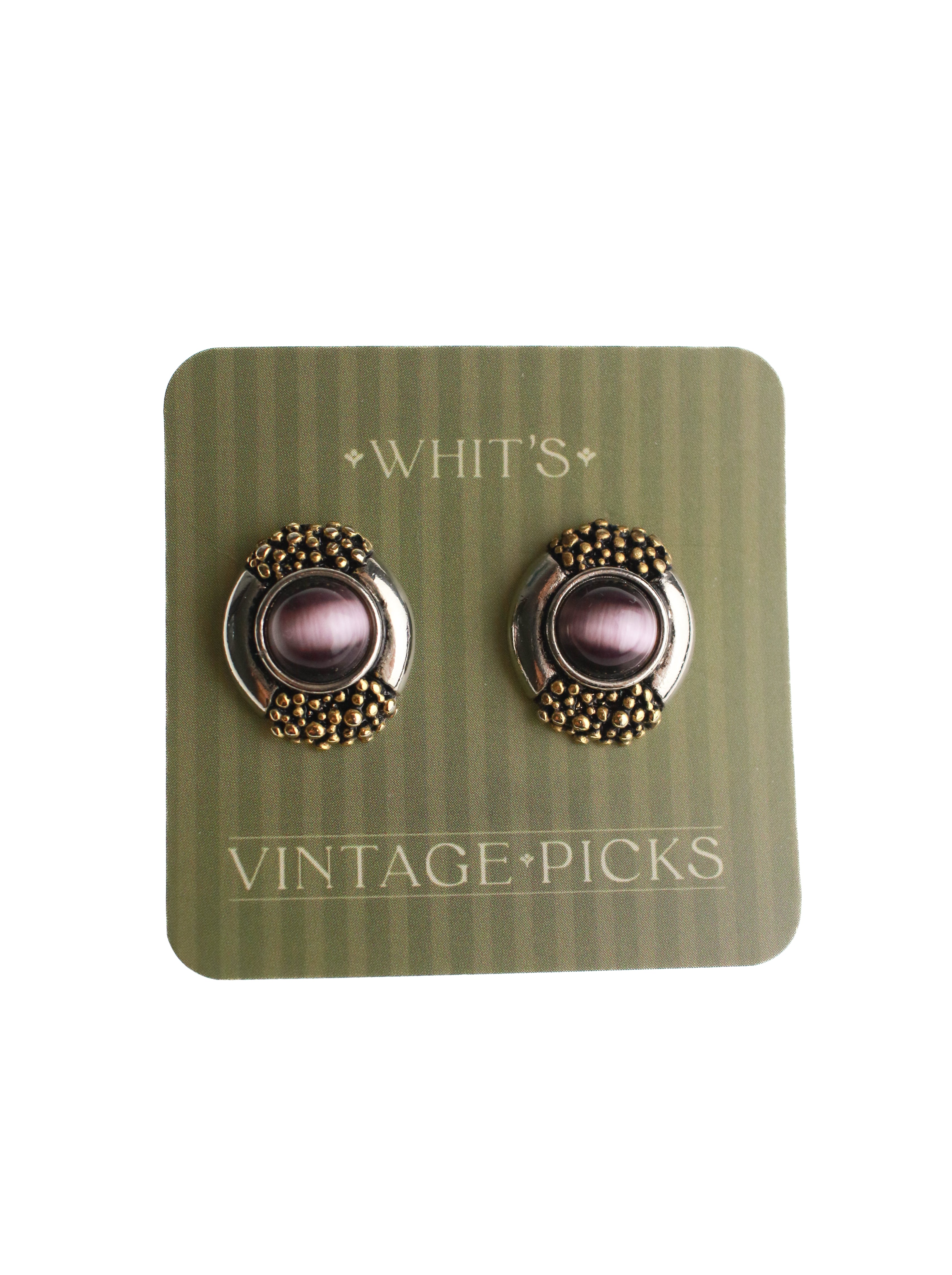Purple Dewdrop Studs | Whit's Vintage Picks