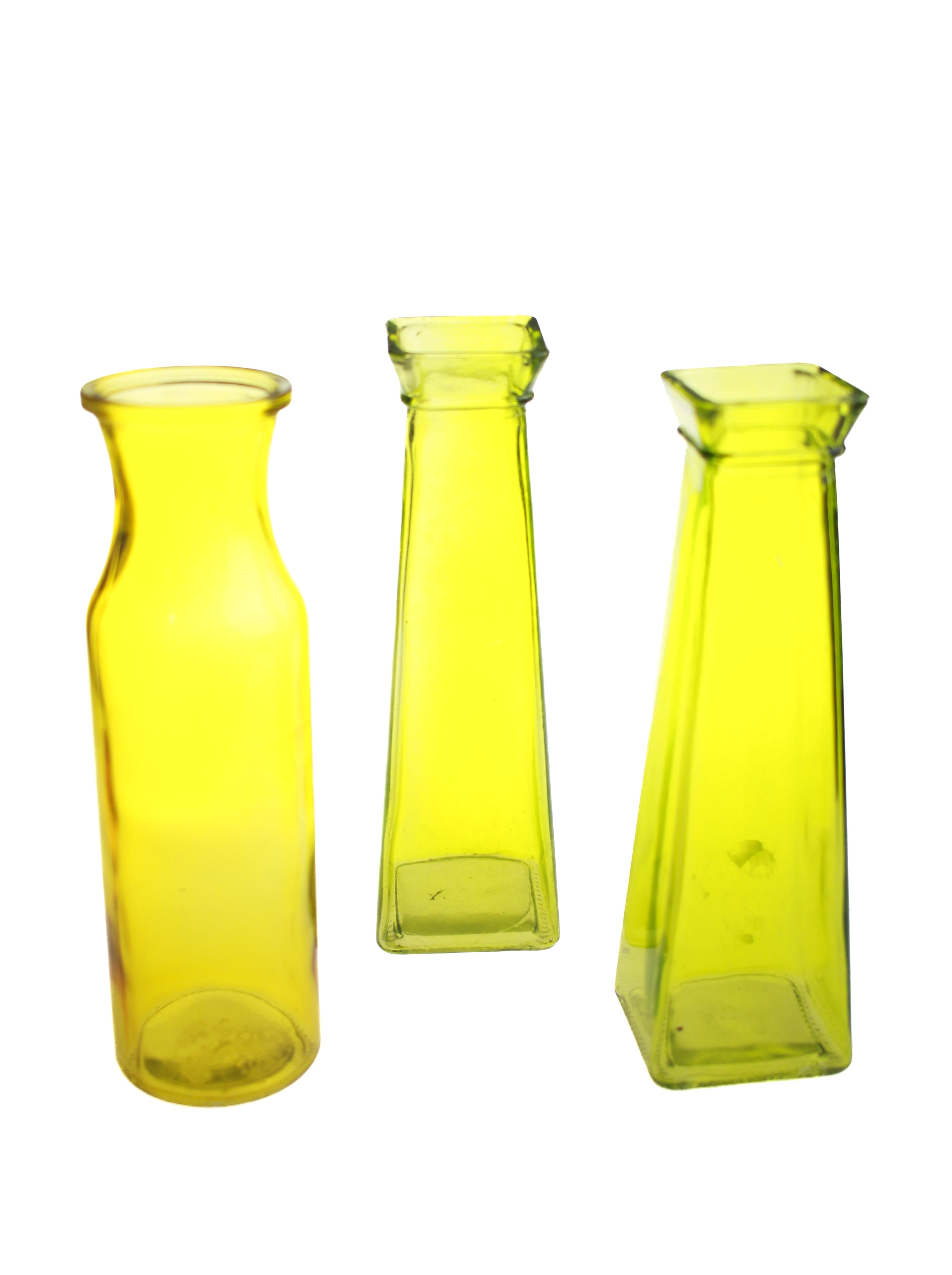 Whit's Vintage Picks-- Lemon and Lime Vase Set of 3