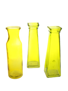Whit's Vintage Picks-- Lemon and Lime Vase Set of 3
