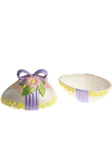 Lavender Egg Covered Candy Dish