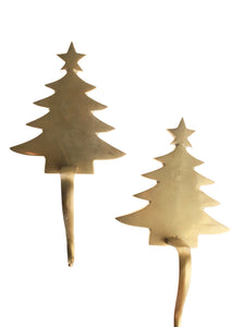 Brass Tree Stocking Hanger (Set of 2)