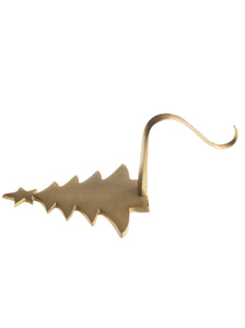 Brass Tree Stocking Hanger (Set of 2)