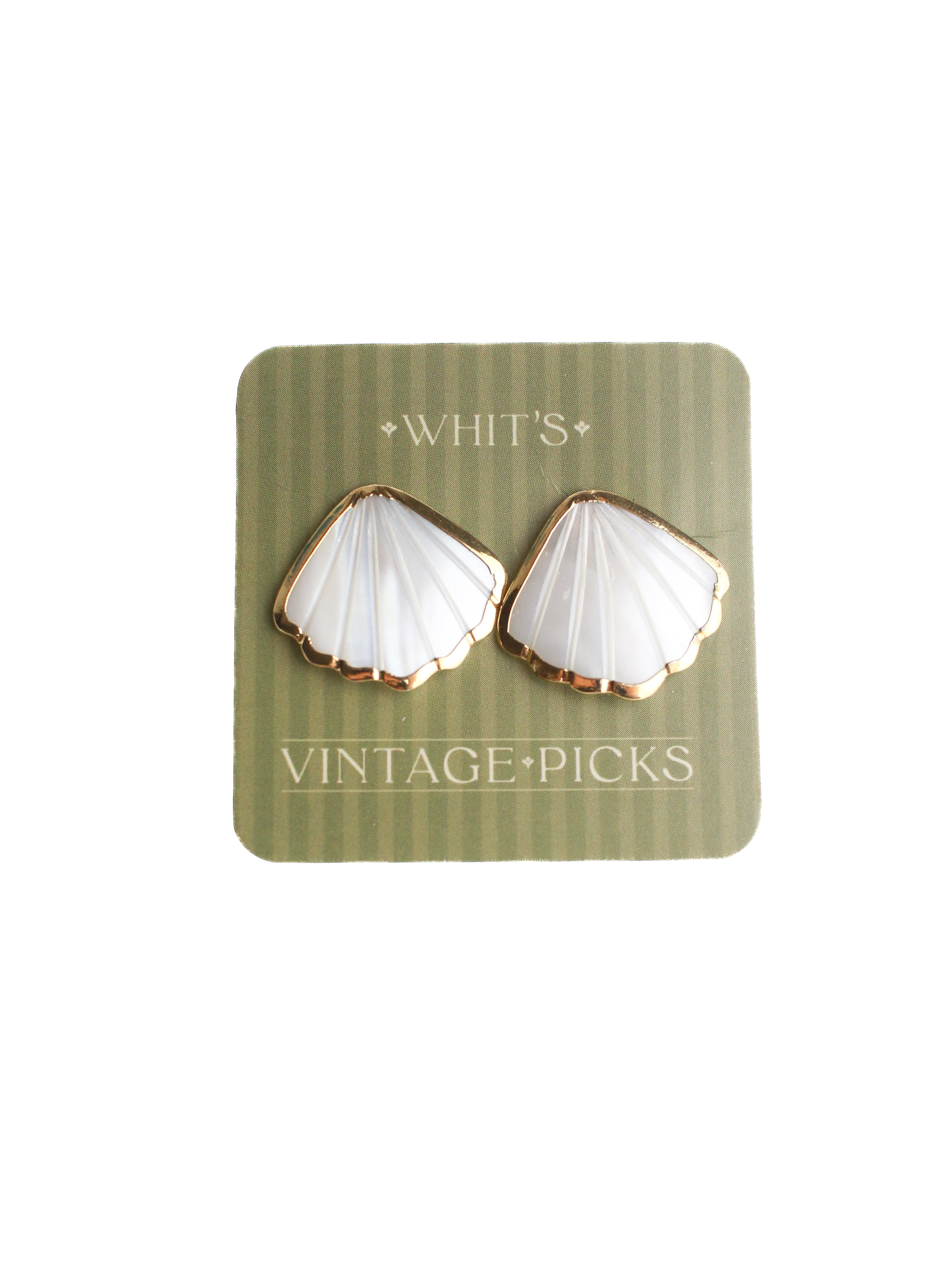 Pearlescent Shell Studs | Whit's Vintage Picks