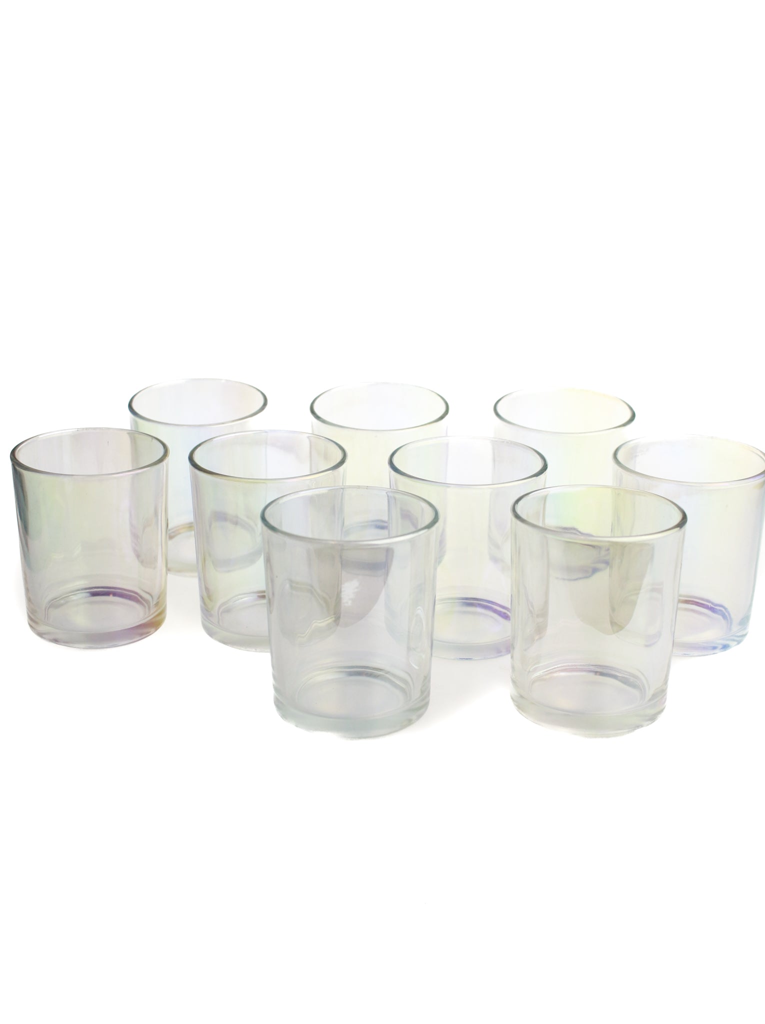 Iridescent Juice Glasses (Set of 9)