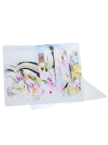 memphis skyline on cardstock stationery