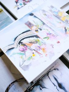 watercolor of memphis bridge on cardstock