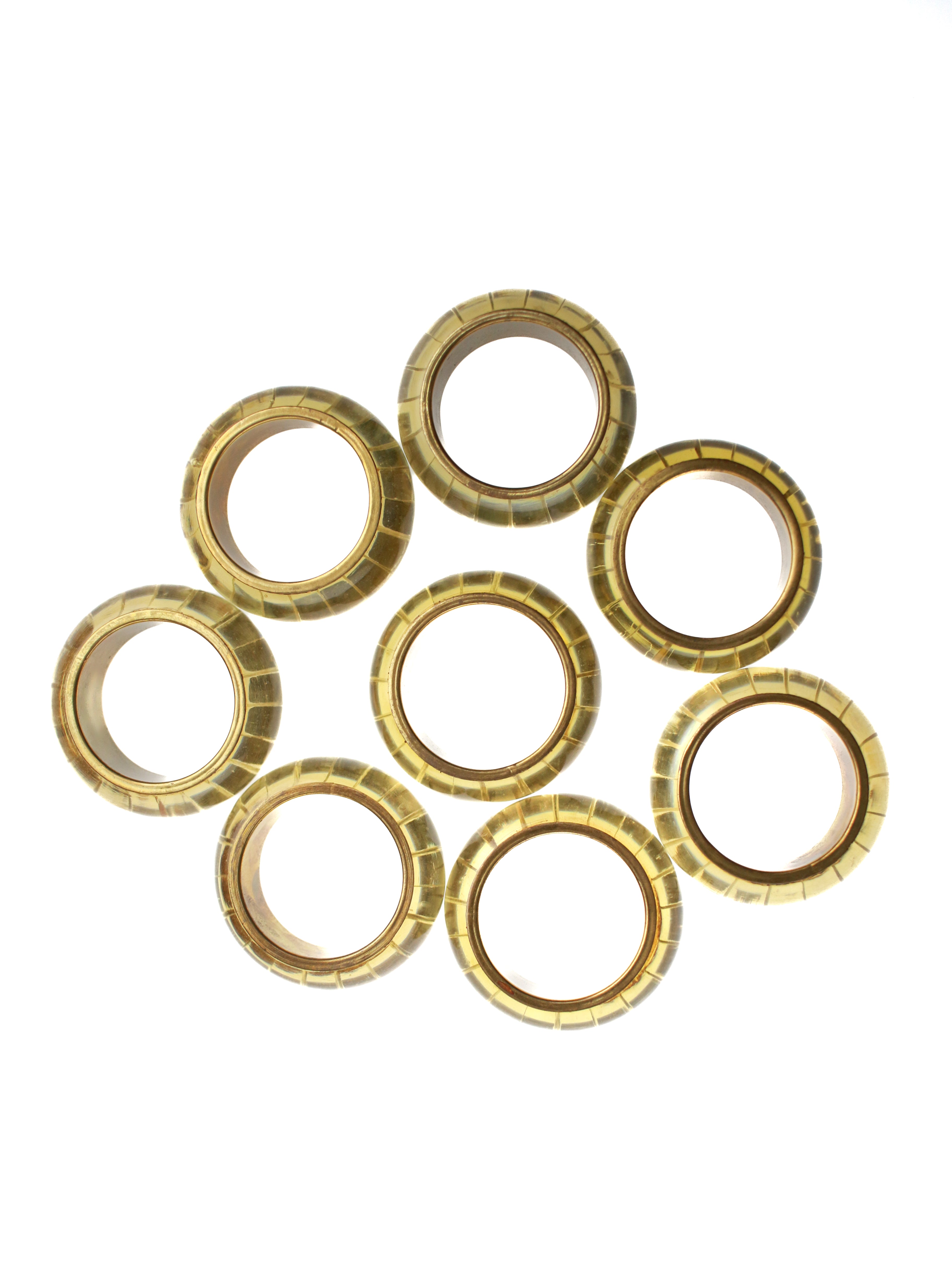 Whit's Vintage Picks- Gold Napkin Rings Set of 8