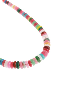 Candy Bead Gemstone Necklace