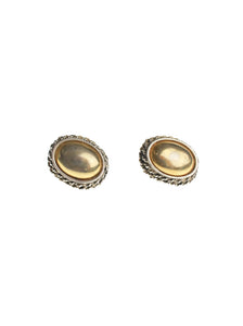 Silver & Gold Oval Studs | Whit's Vintage Picks