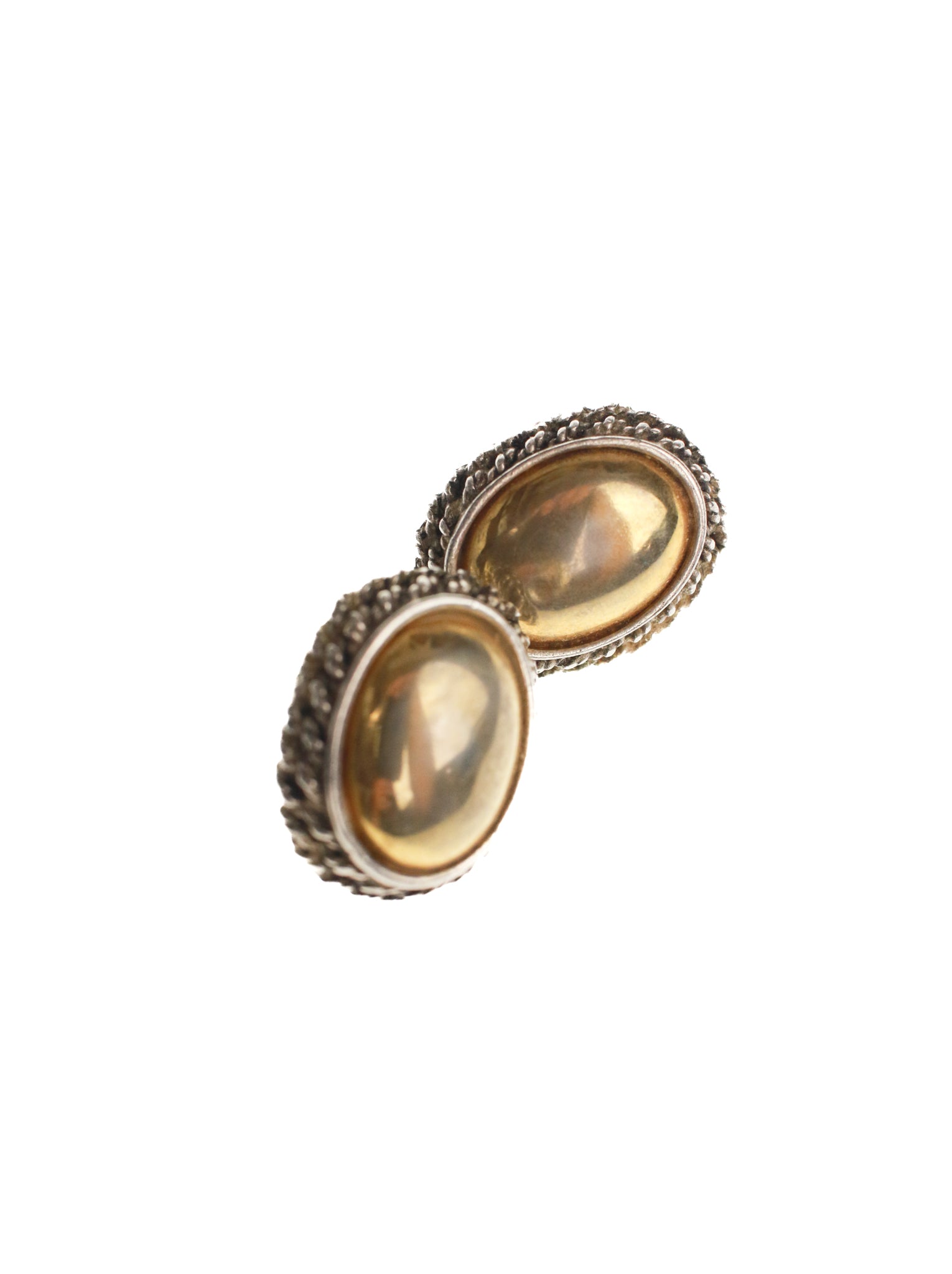 Silver & Gold Oval Studs | Whit's Vintage Picks