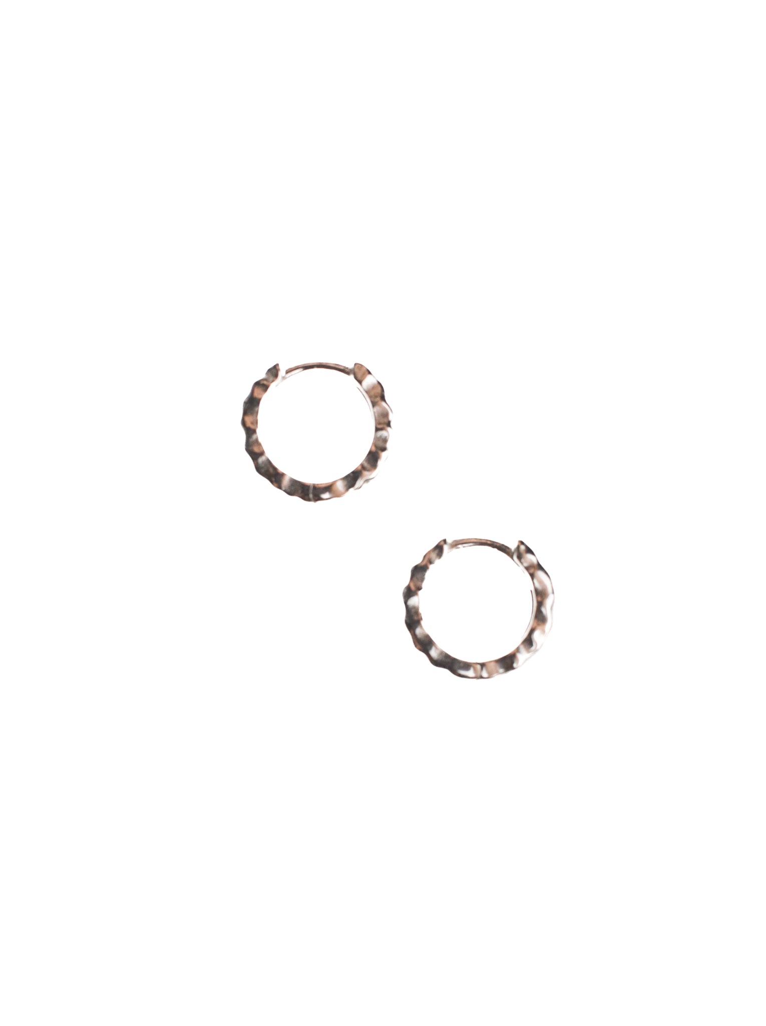 Adin Hammered Vermeil Hoops (Silver)