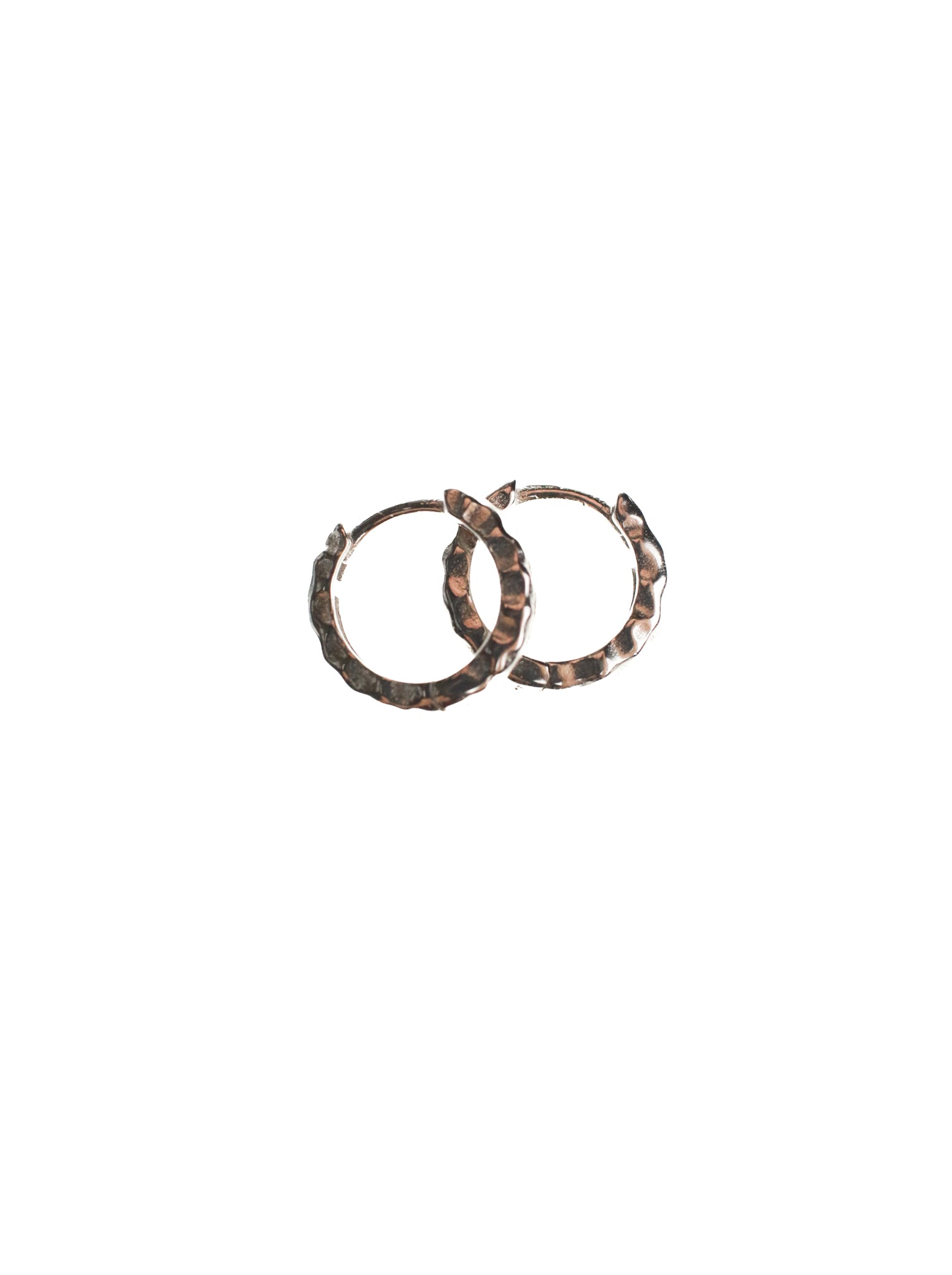 Adin Hammered Vermeil Hoops (Silver)