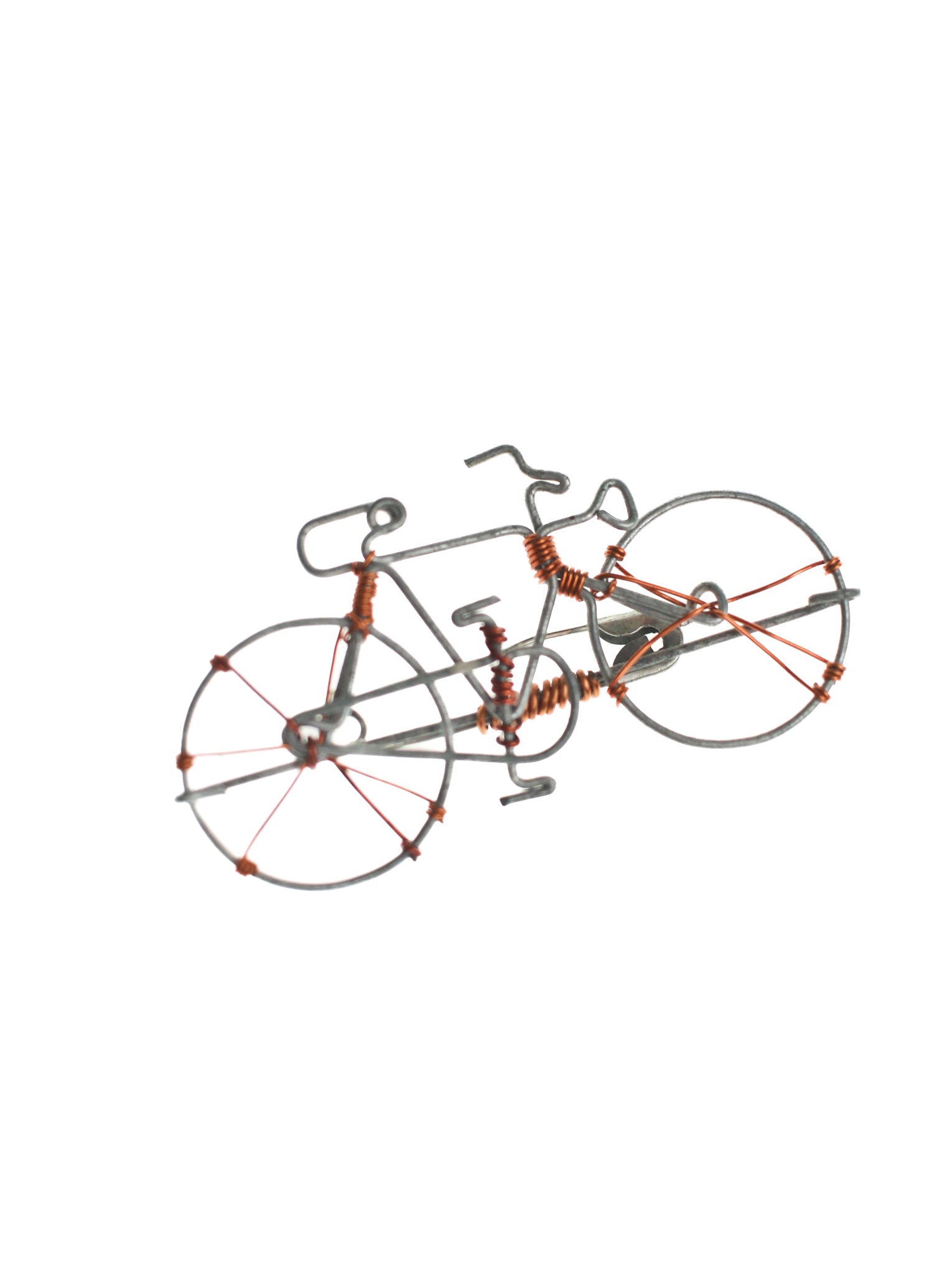 Twisted Wire Bike Brooch