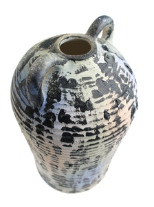 Hand Painted Ribbed Vase