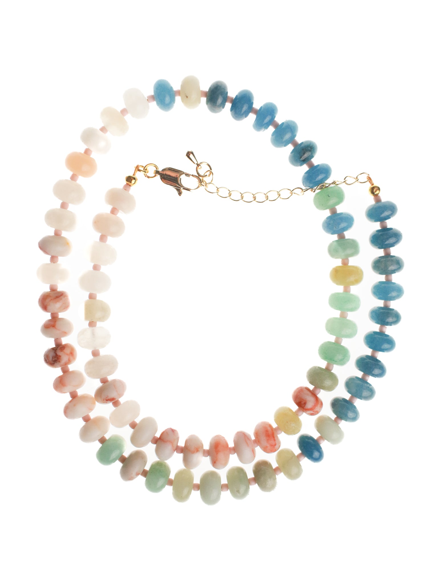 Down the Shore Chunky Candy Gemstone Necklace