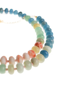 Down the Shore Chunky Candy Gemstone Necklace