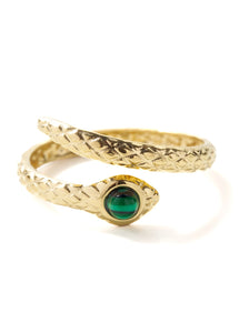 Emerald Snake Ring