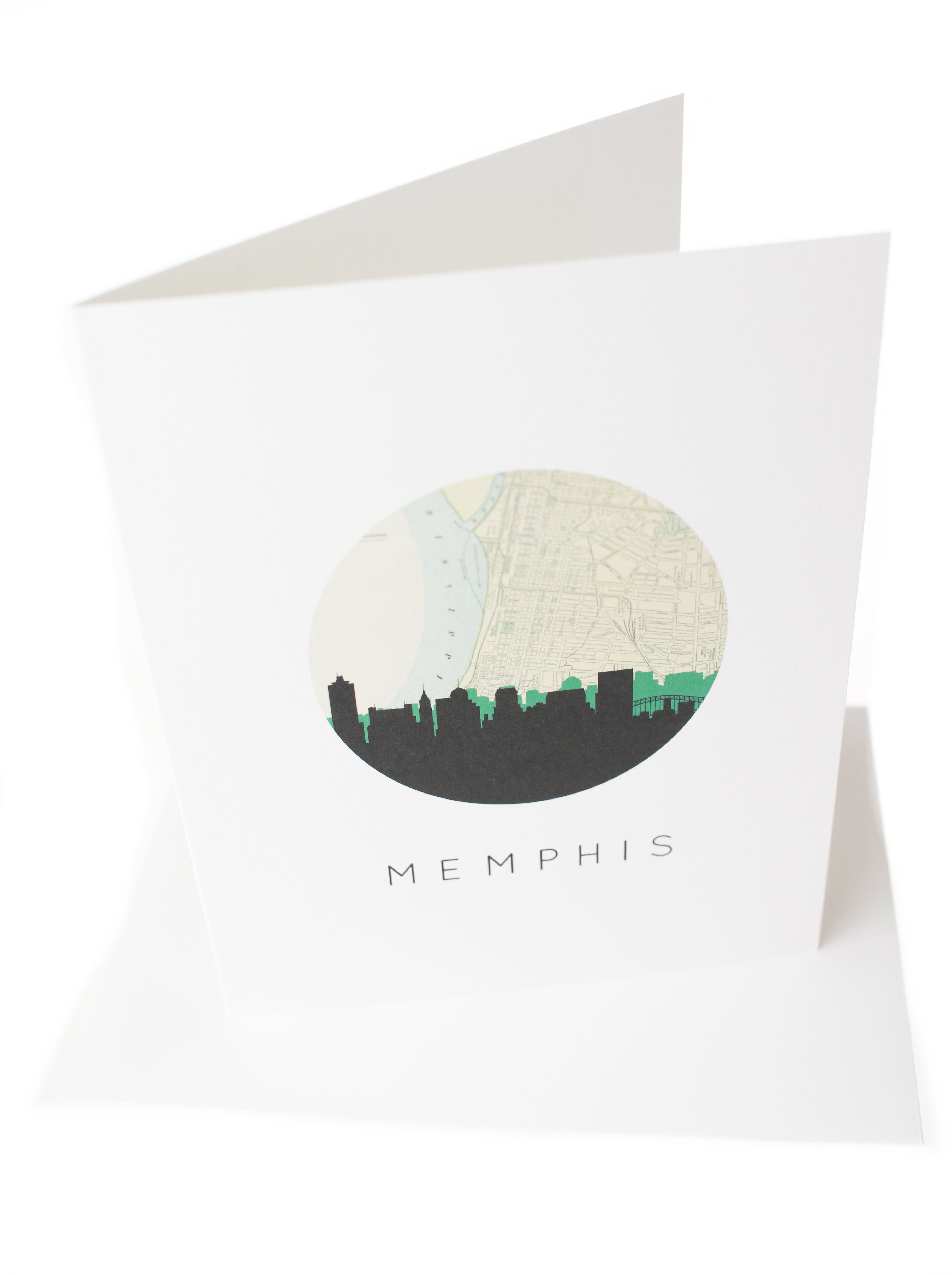 Paperfinch Design | Memphis Skyline & Map Card