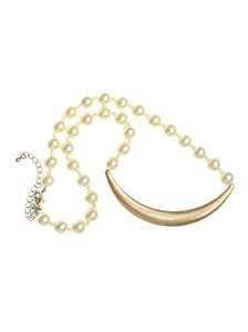 Whit's Vintage Picks- Pearl and Brass Statement Necklace