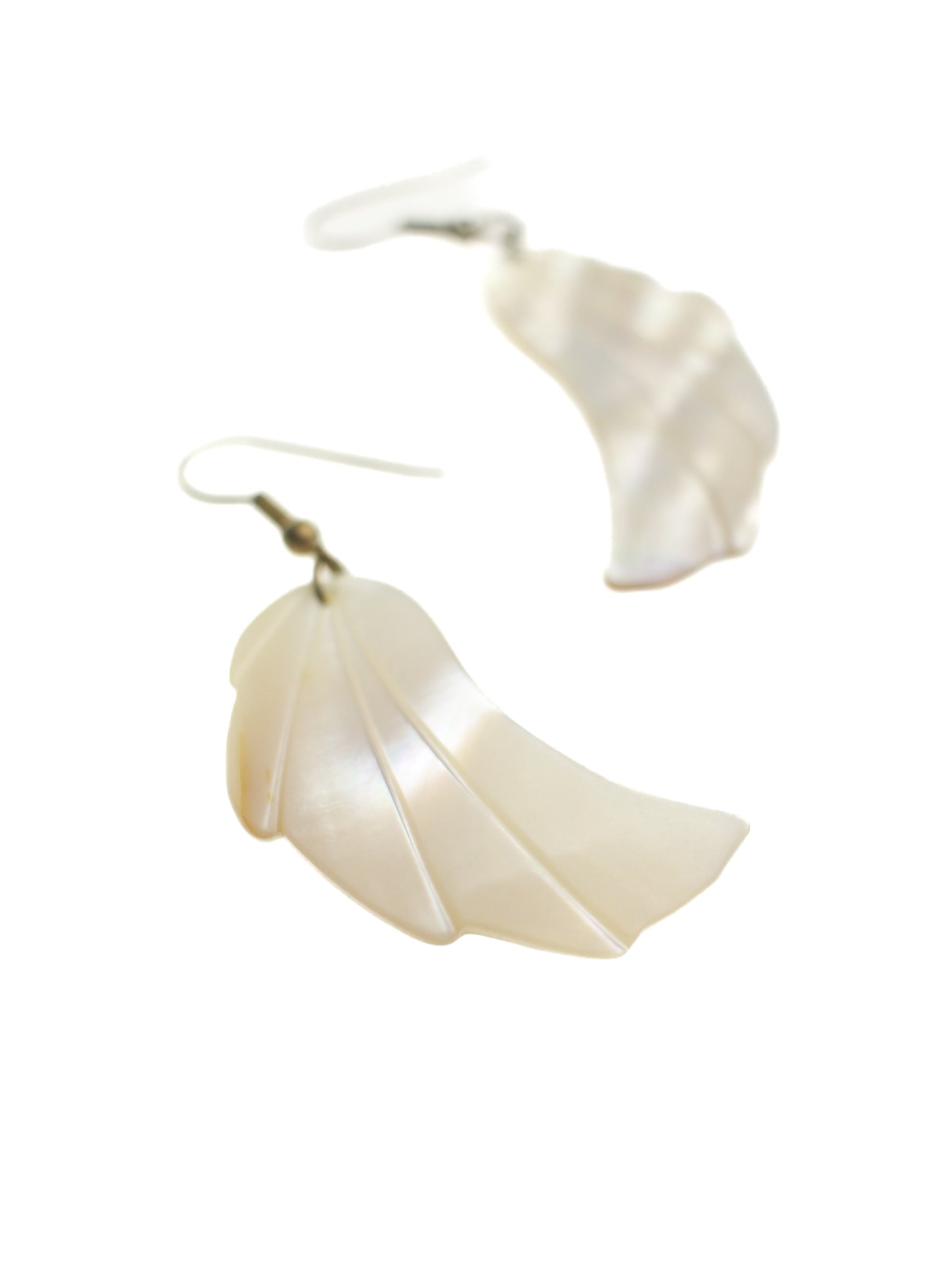 White Feather Earrings