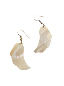 White Feather Earrings