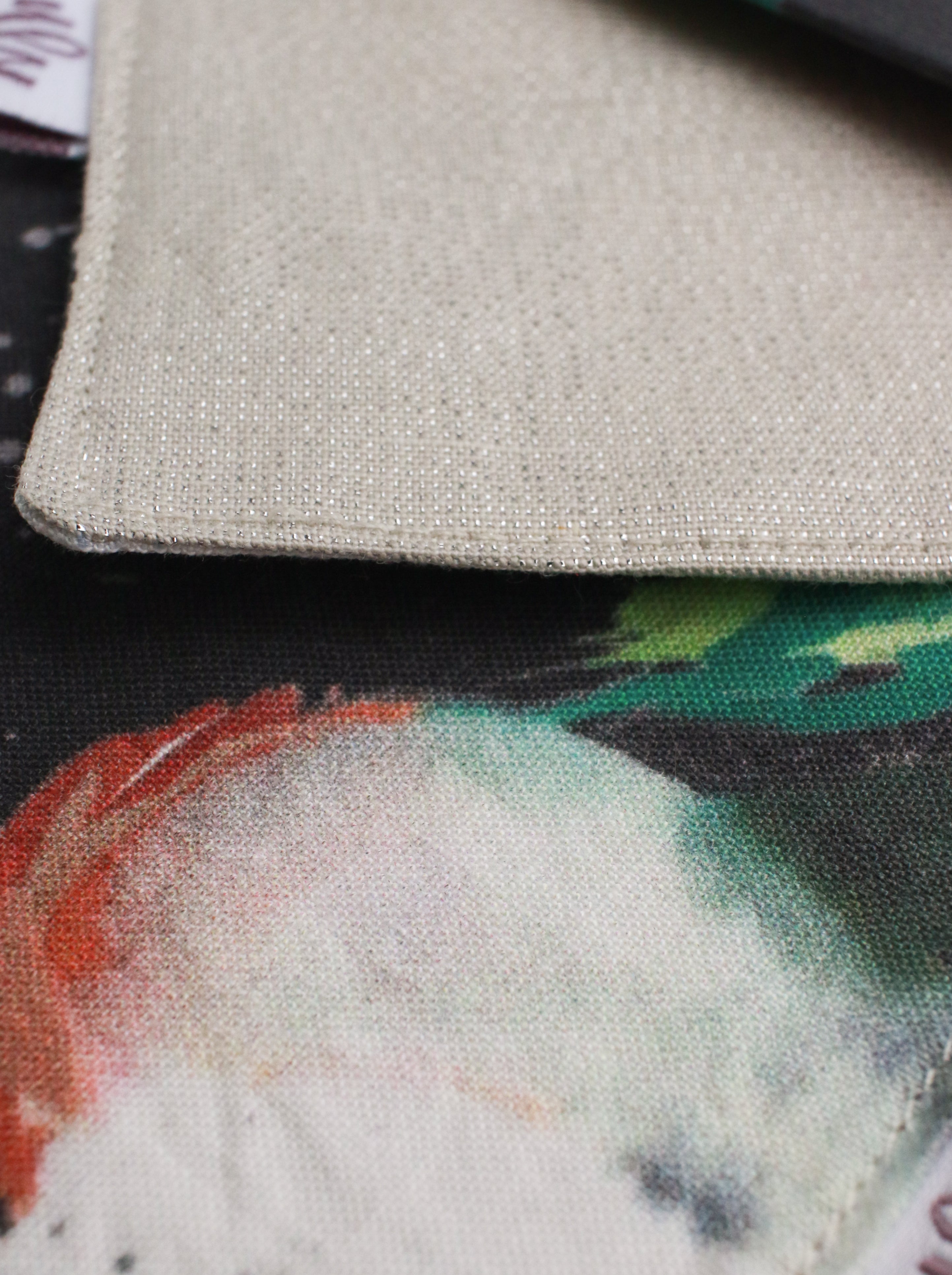 Fabric Corner Bookmark | Magnolia Pattern