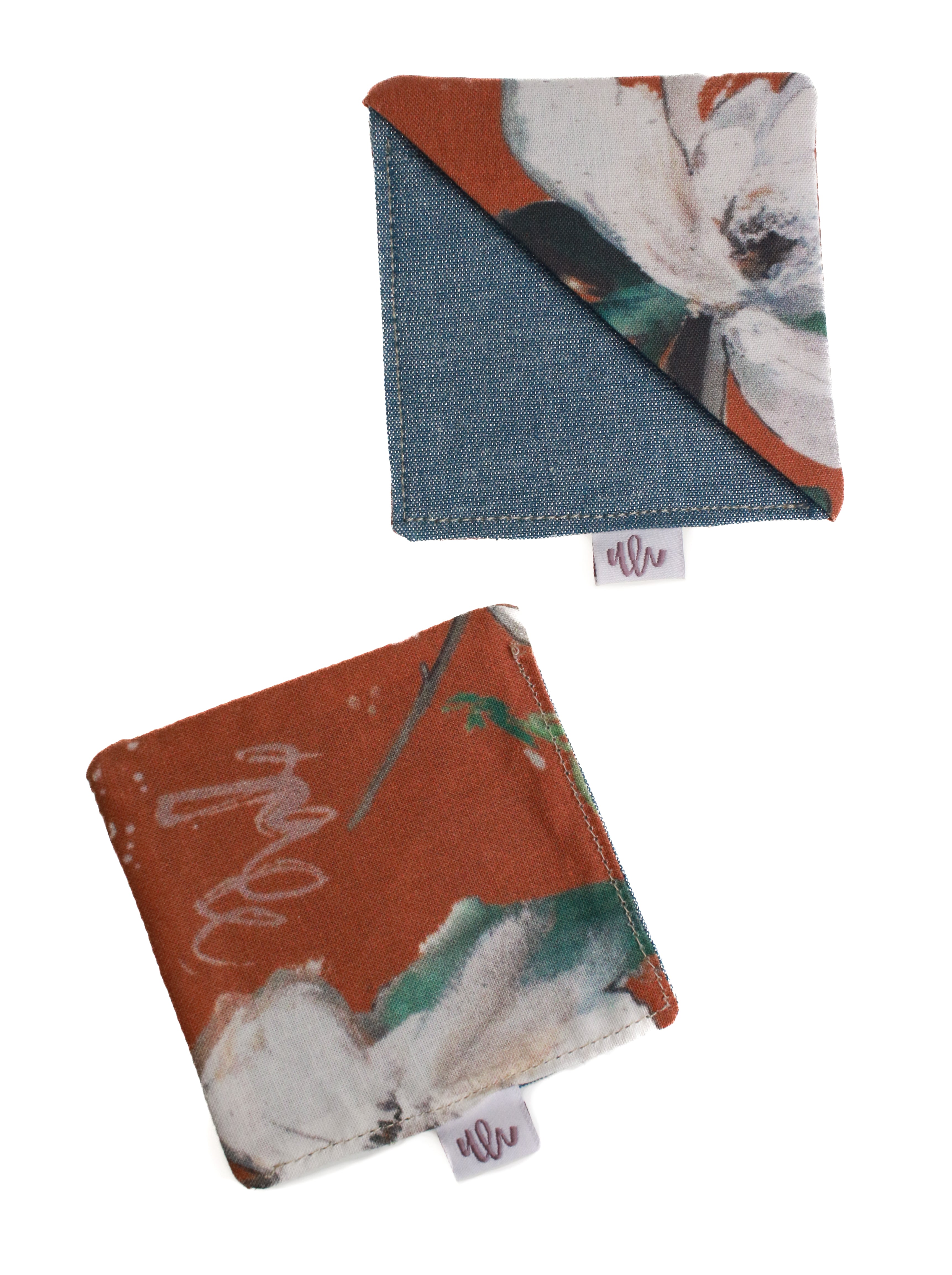 Fabric Corner Bookmark | Magnolia with Denim