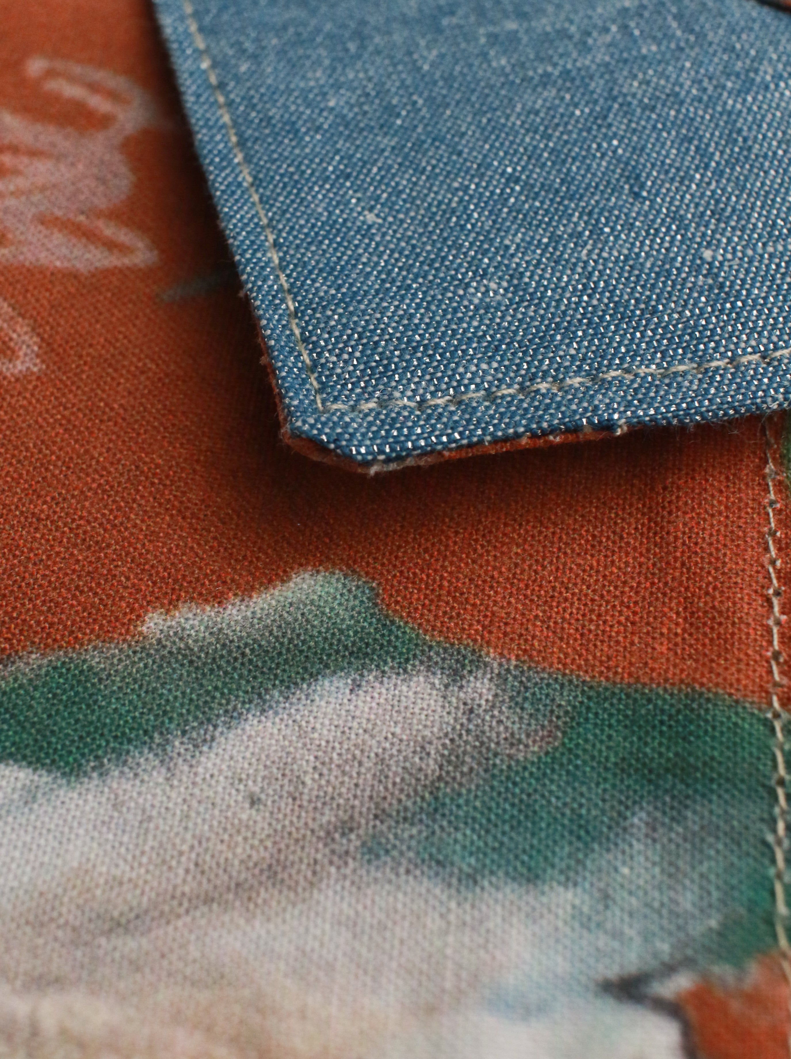 Fabric Corner Bookmark | Magnolia with Denim