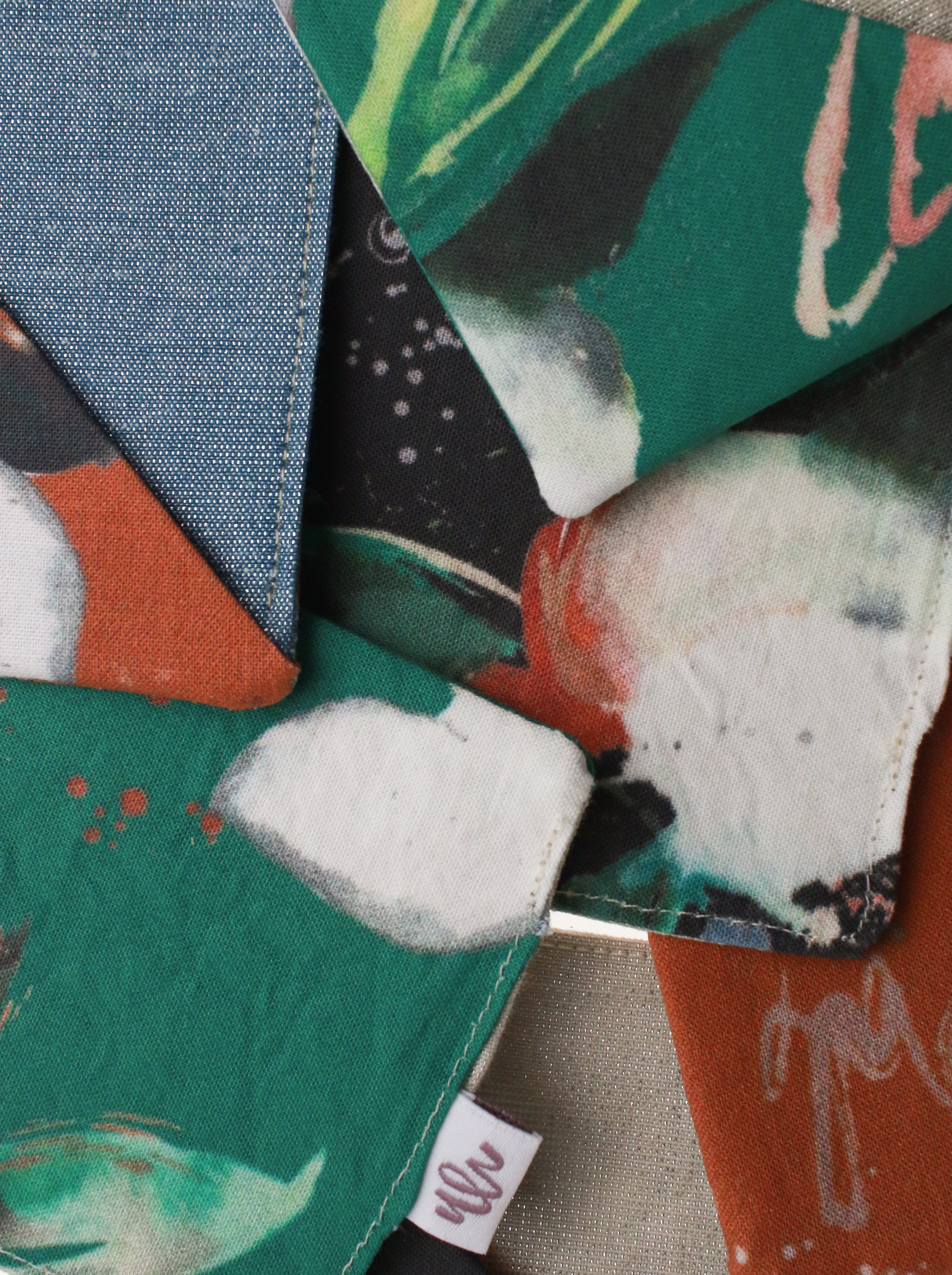 Fabric Corner Bookmark | Magnolia Pattern