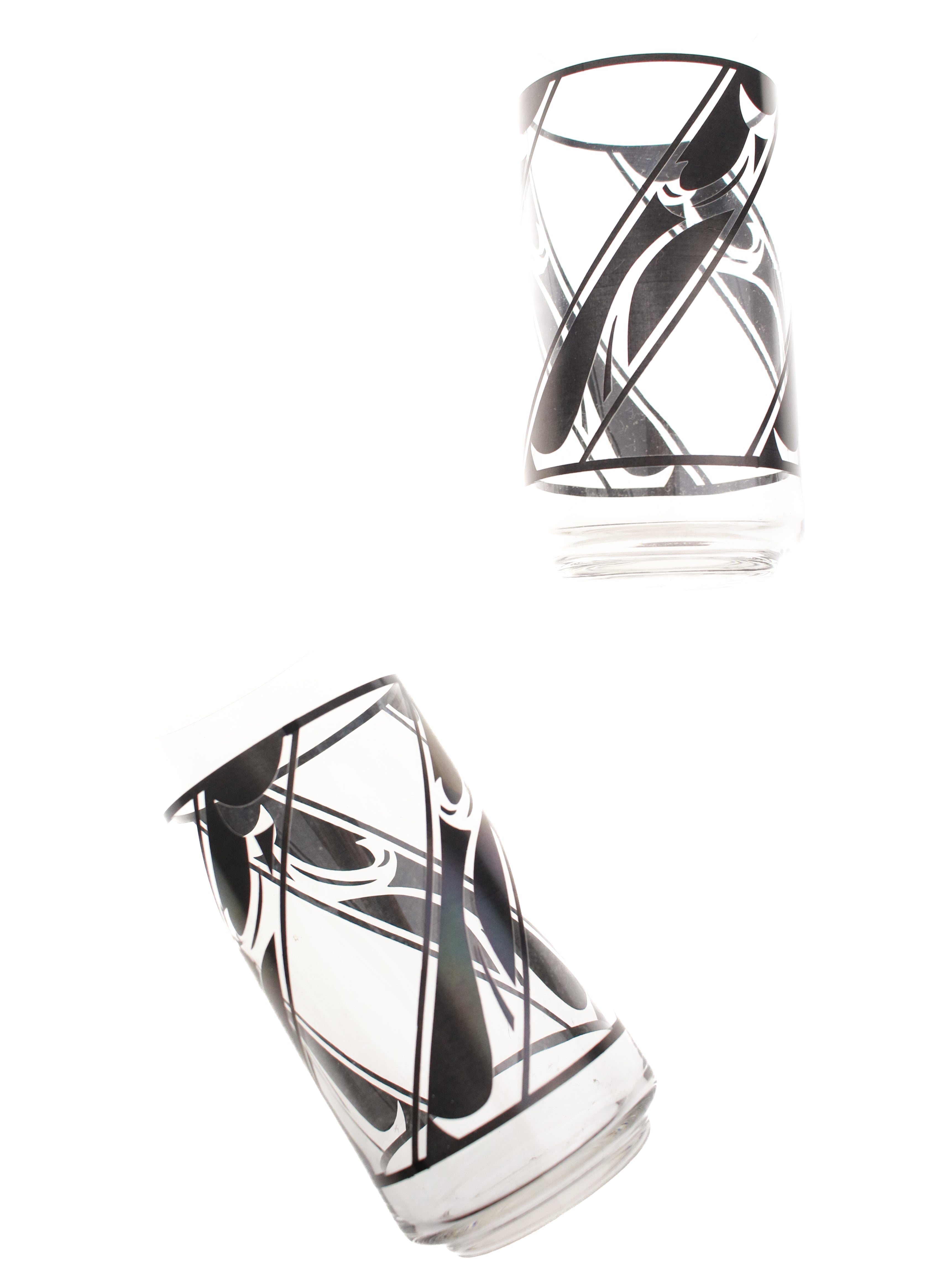 Black Deco Glasses (Set of 8) | Whit's Vintage Picks