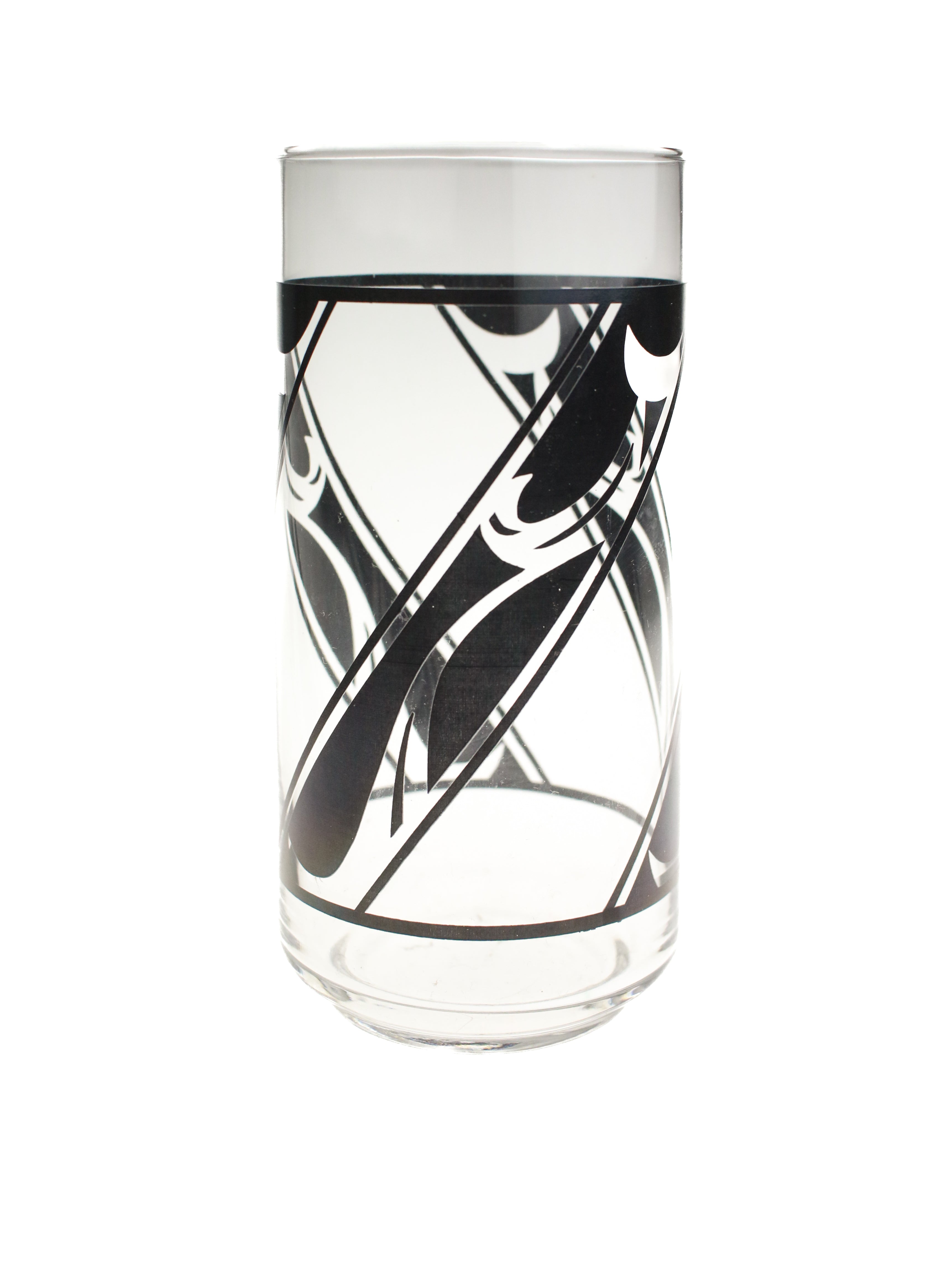 Black Deco Glasses (Set of 8) | Whit's Vintage Picks