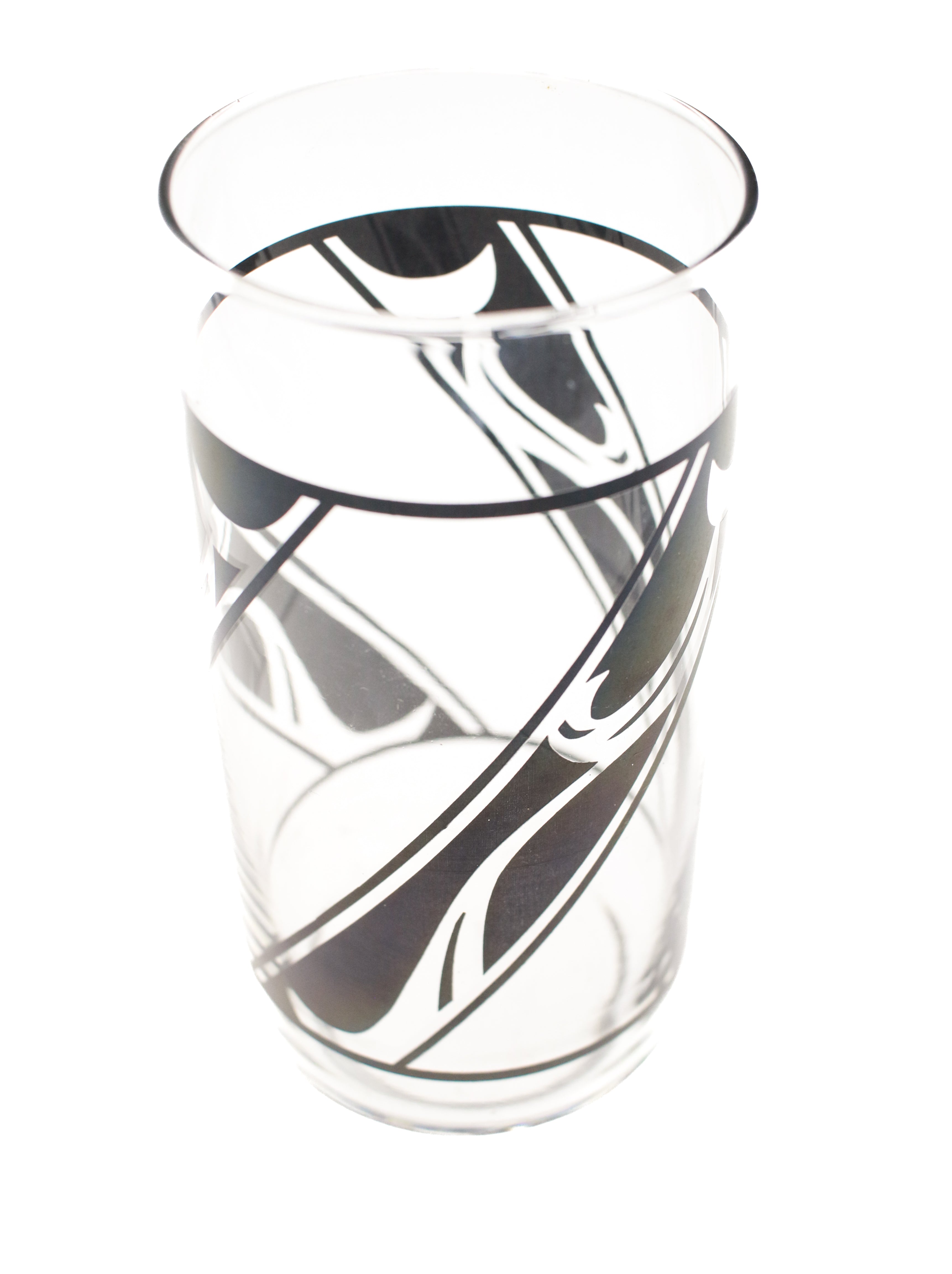 Black Deco Glasses (Set of 8) | Whit's Vintage Picks