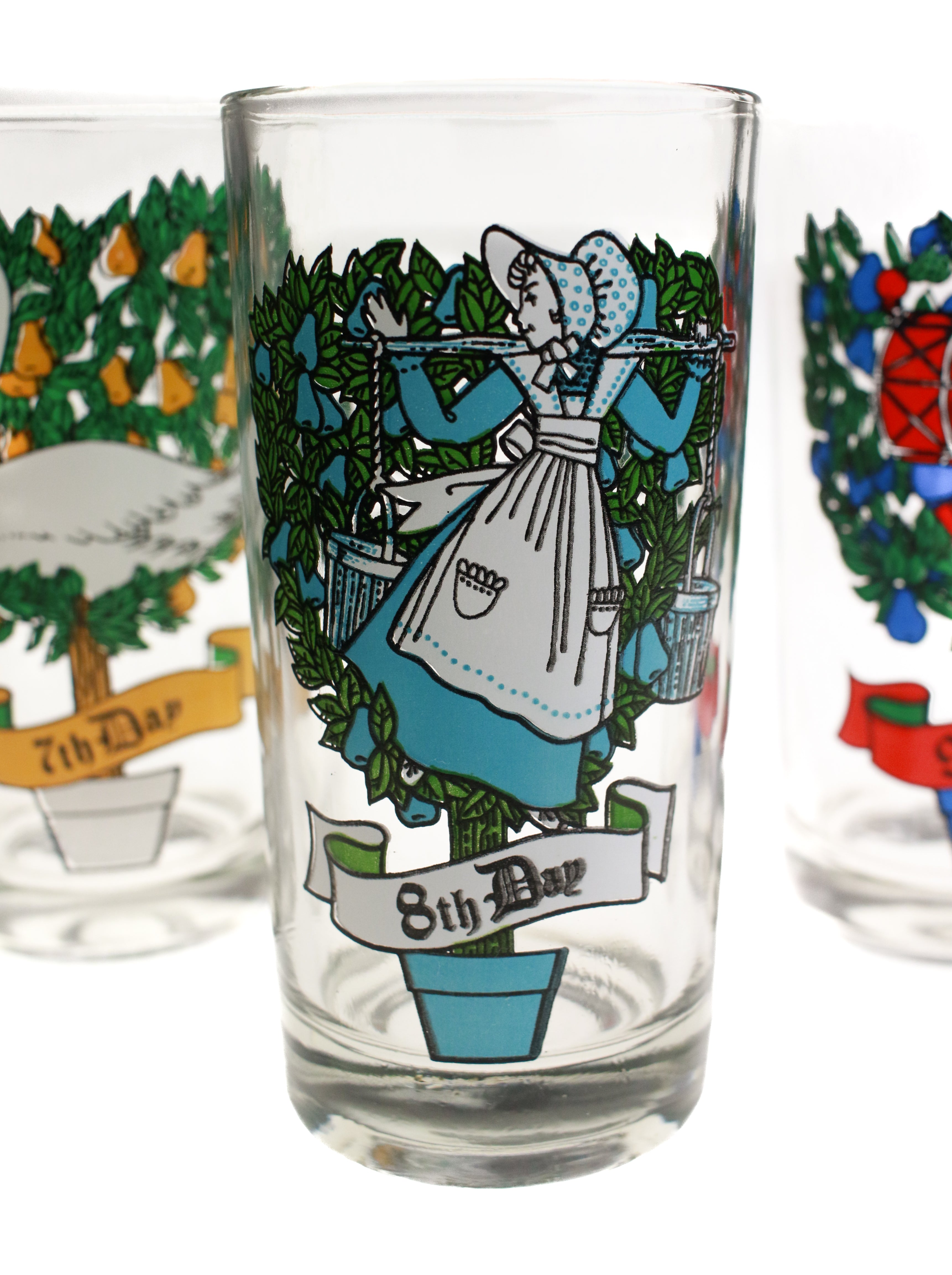 12 days of Christmas Glasses (Set of 12) | Whit's Vintage Picks