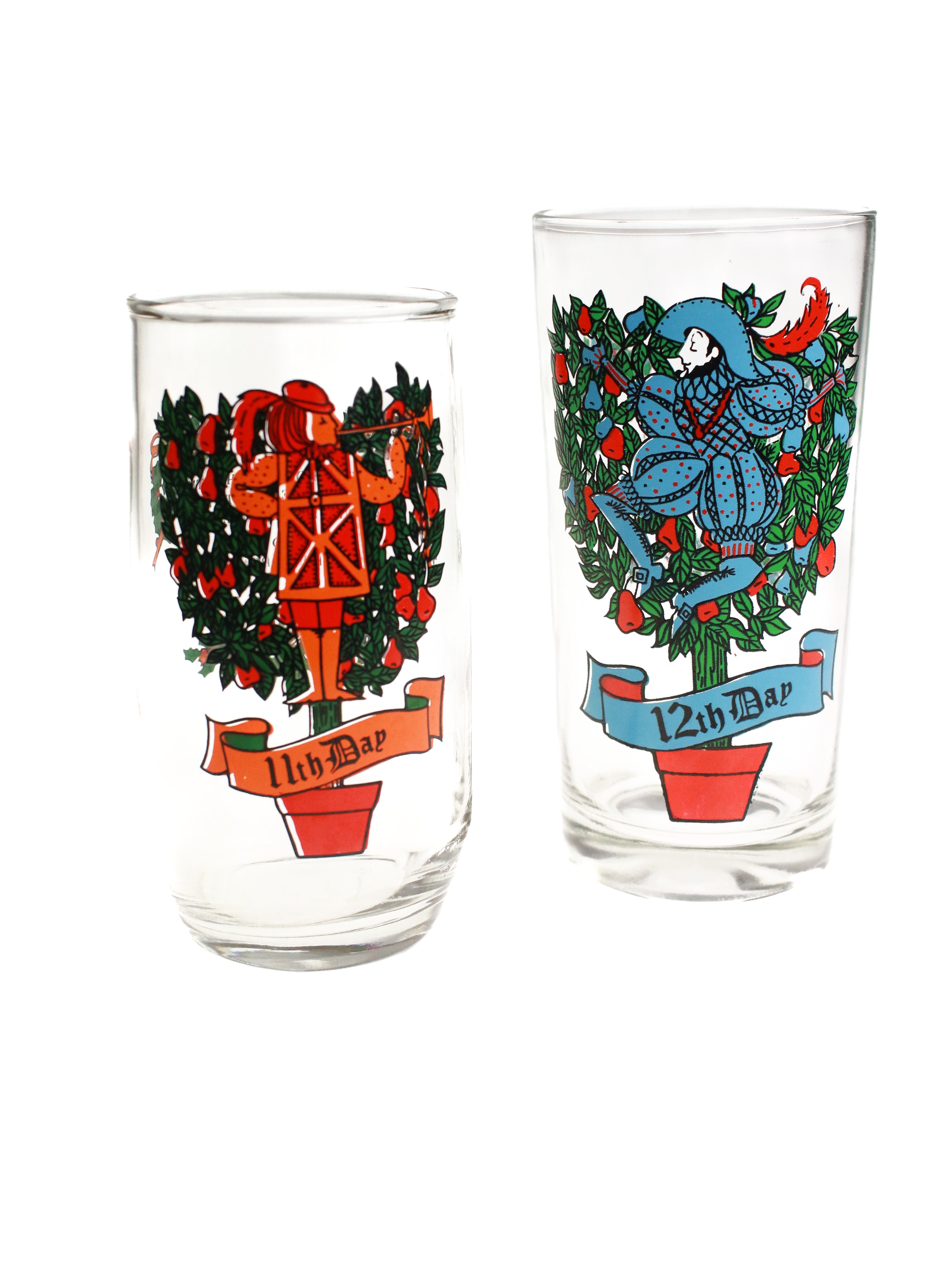 12 days of Christmas Glasses (Set of 12) | Whit's Vintage Picks