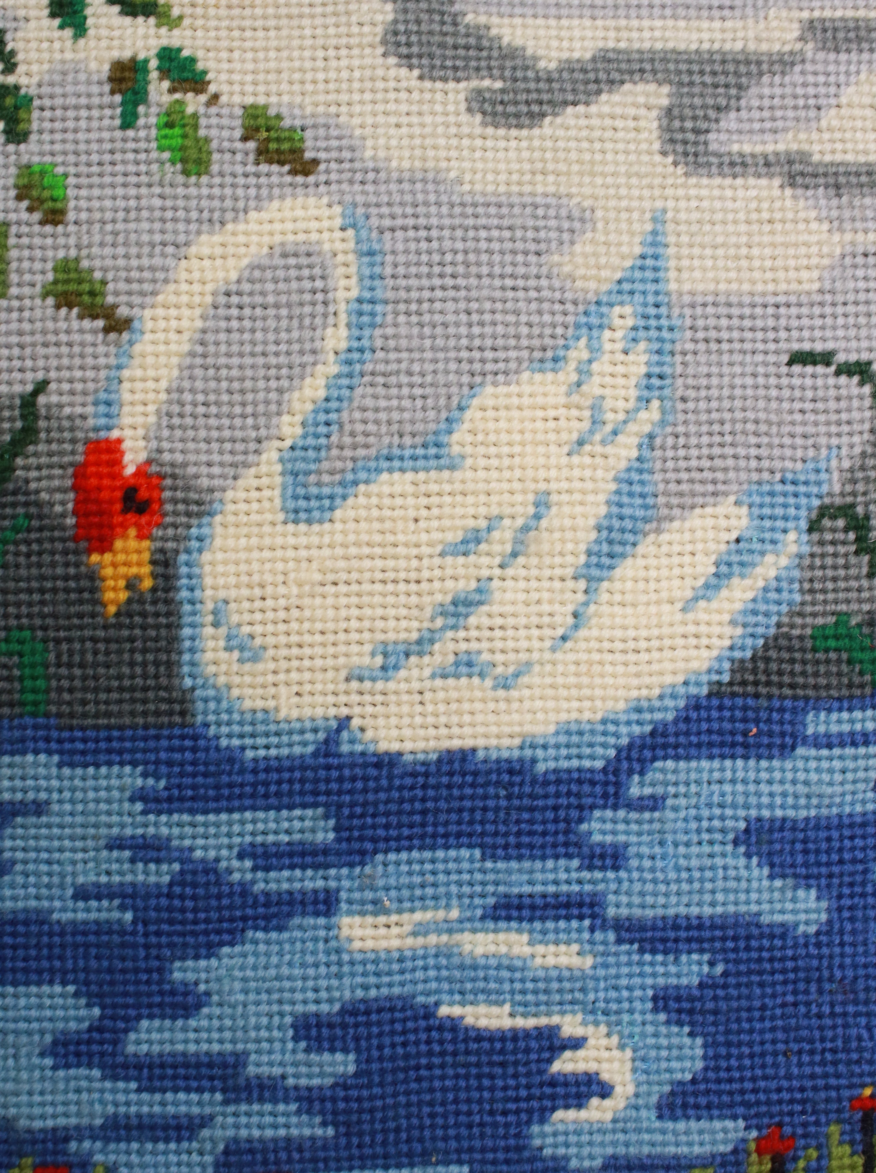 Stitched Swan Art | Whit's Vintage Picks
