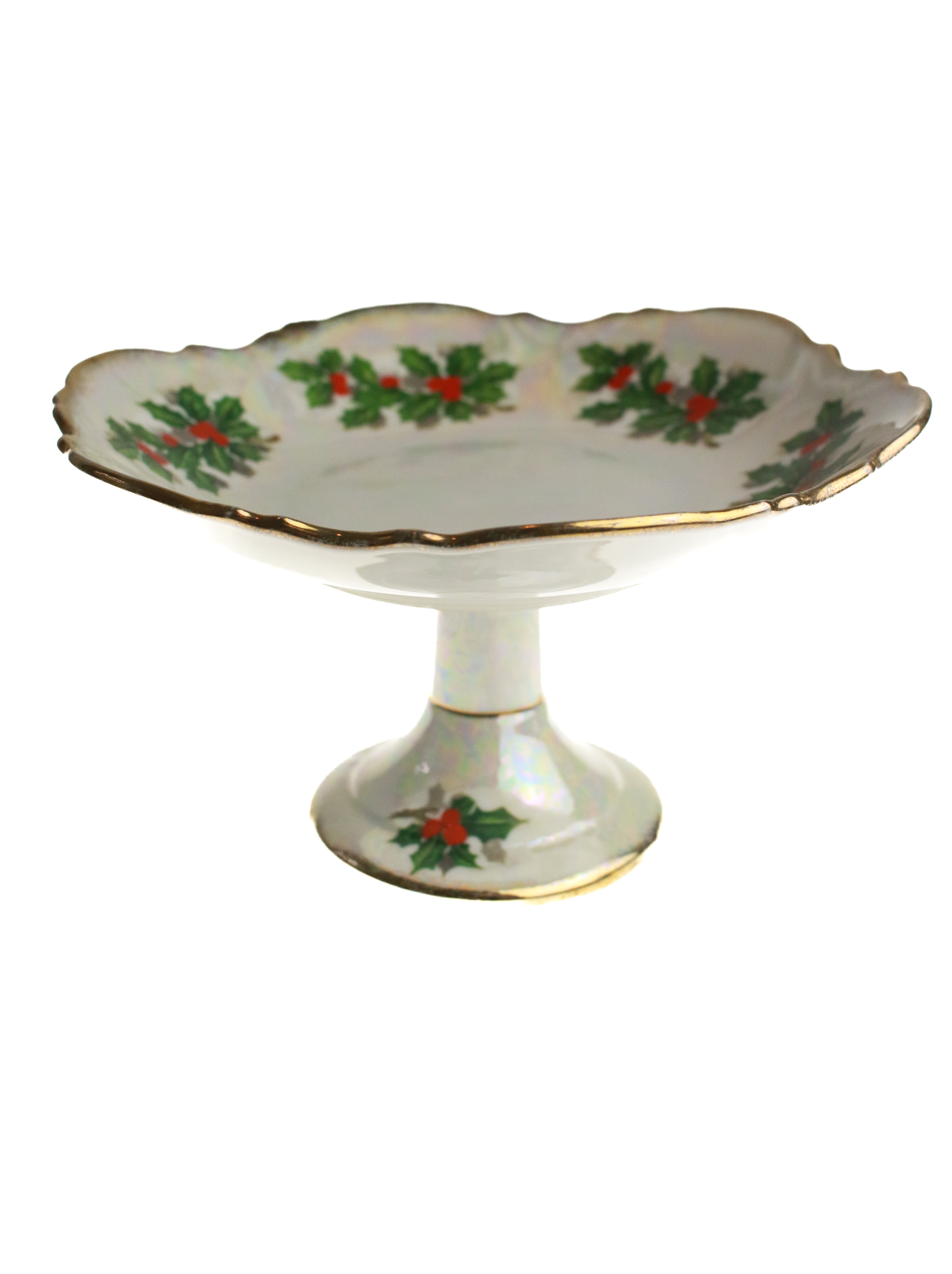 Holly Pedestal Bowl | Whit's Vintage Picks