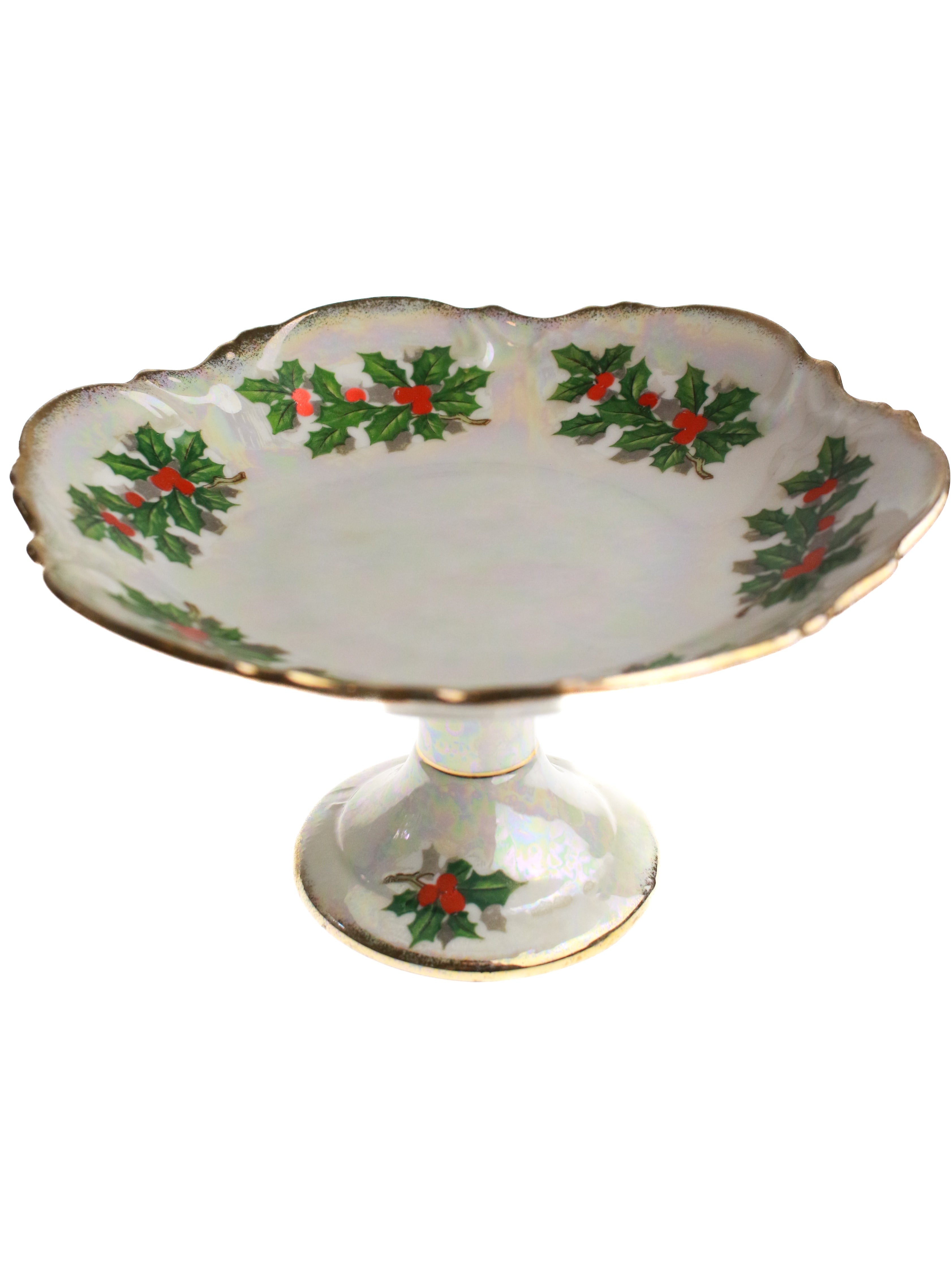 Holly Pedestal Bowl | Whit's Vintage Picks