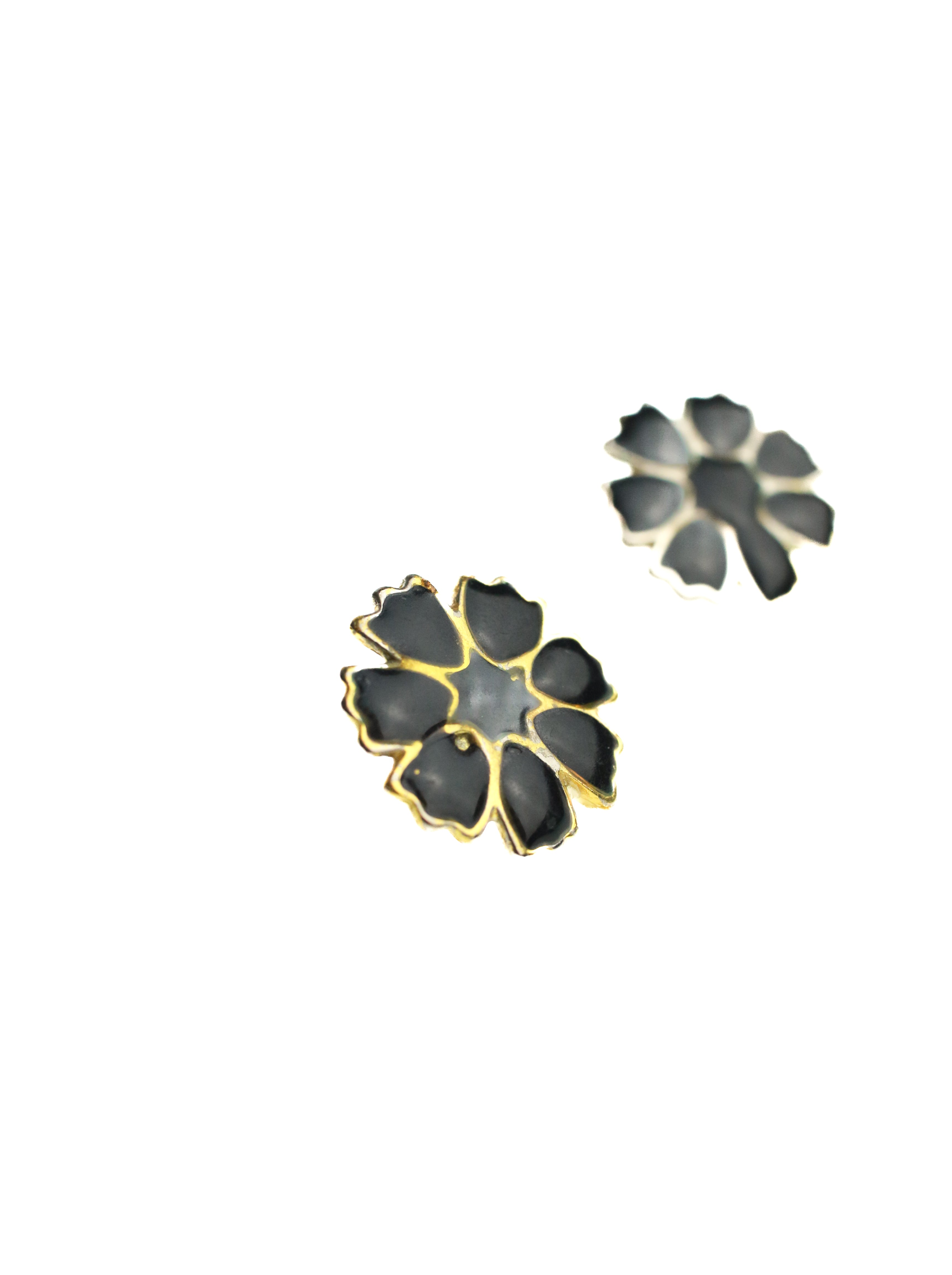 Black Petal Studs | Whit's Vintage Picks