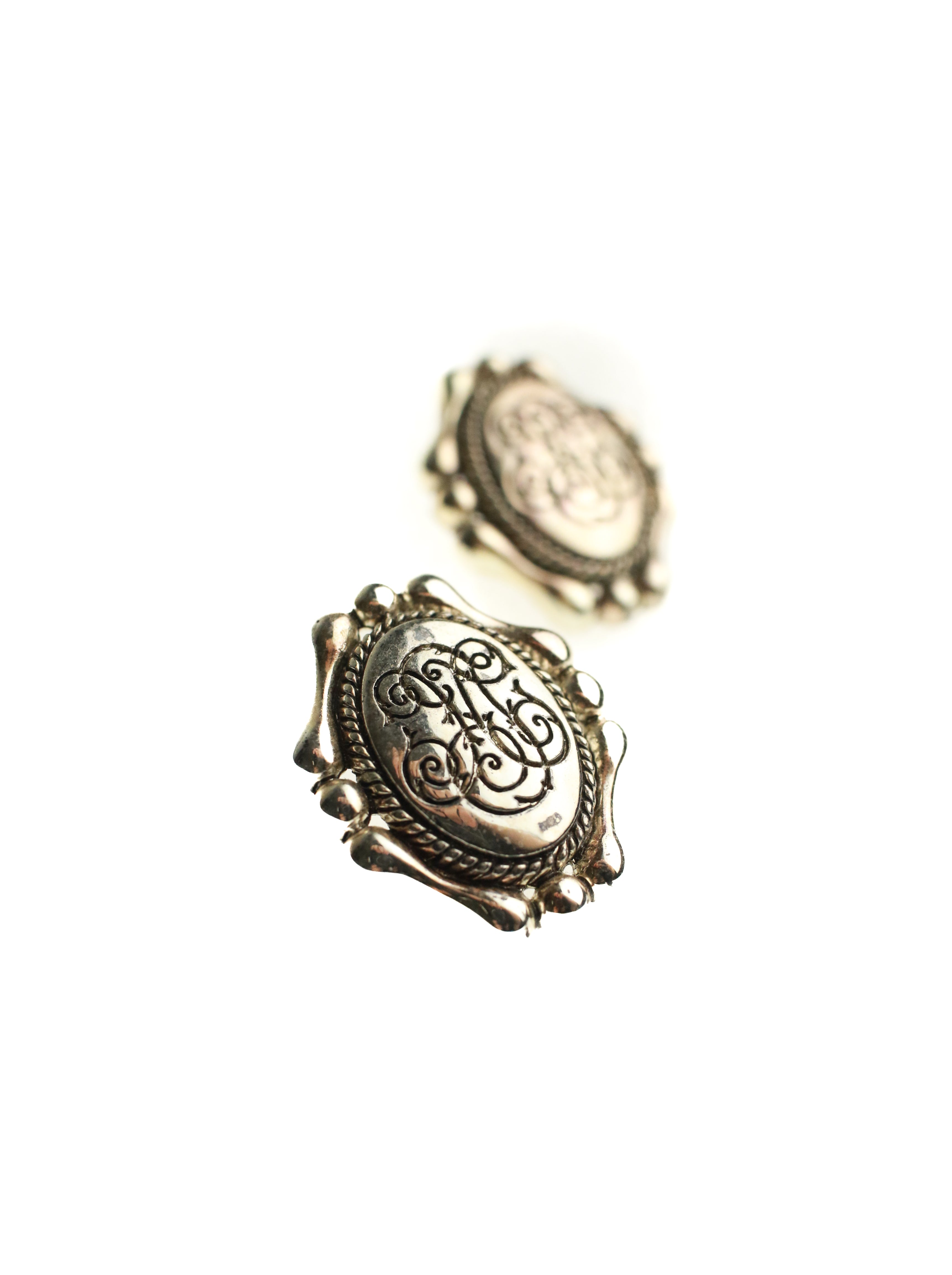 Monogram Studs | Whit's Vintage Picks