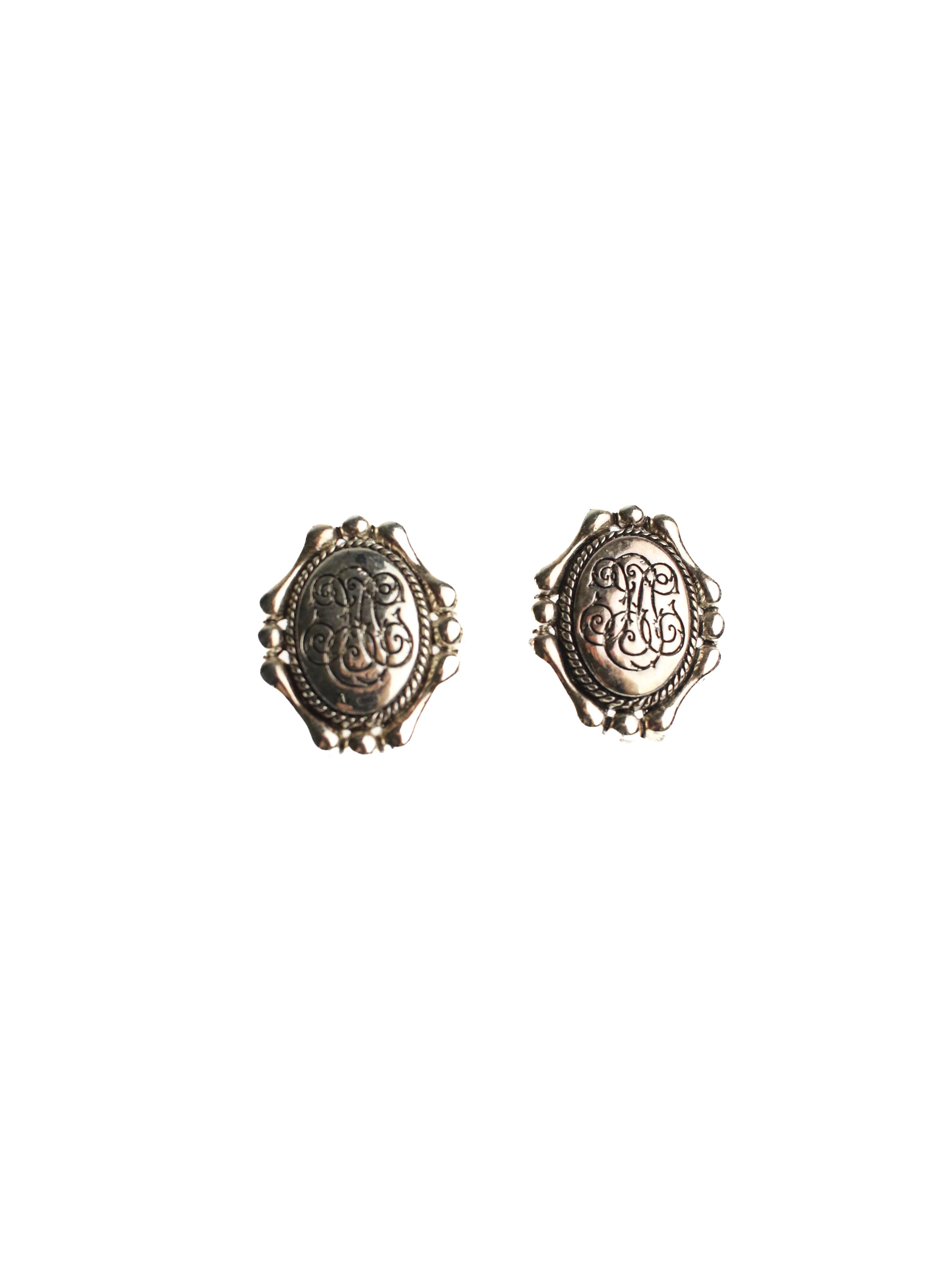 Monogram Studs | Whit's Vintage Picks